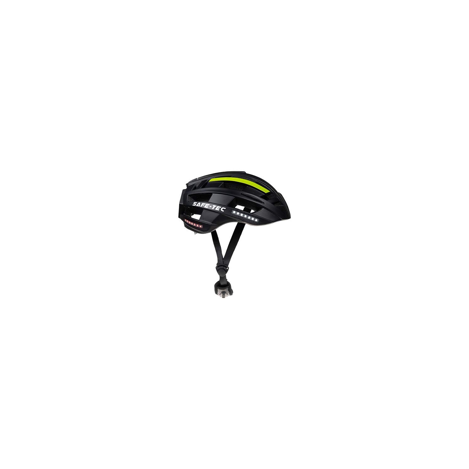Safe-Tec Asgard Bicycle Smart Helmet with MIPS & Turn Signals and Bone Conduction Speakers (Black Green, Large)