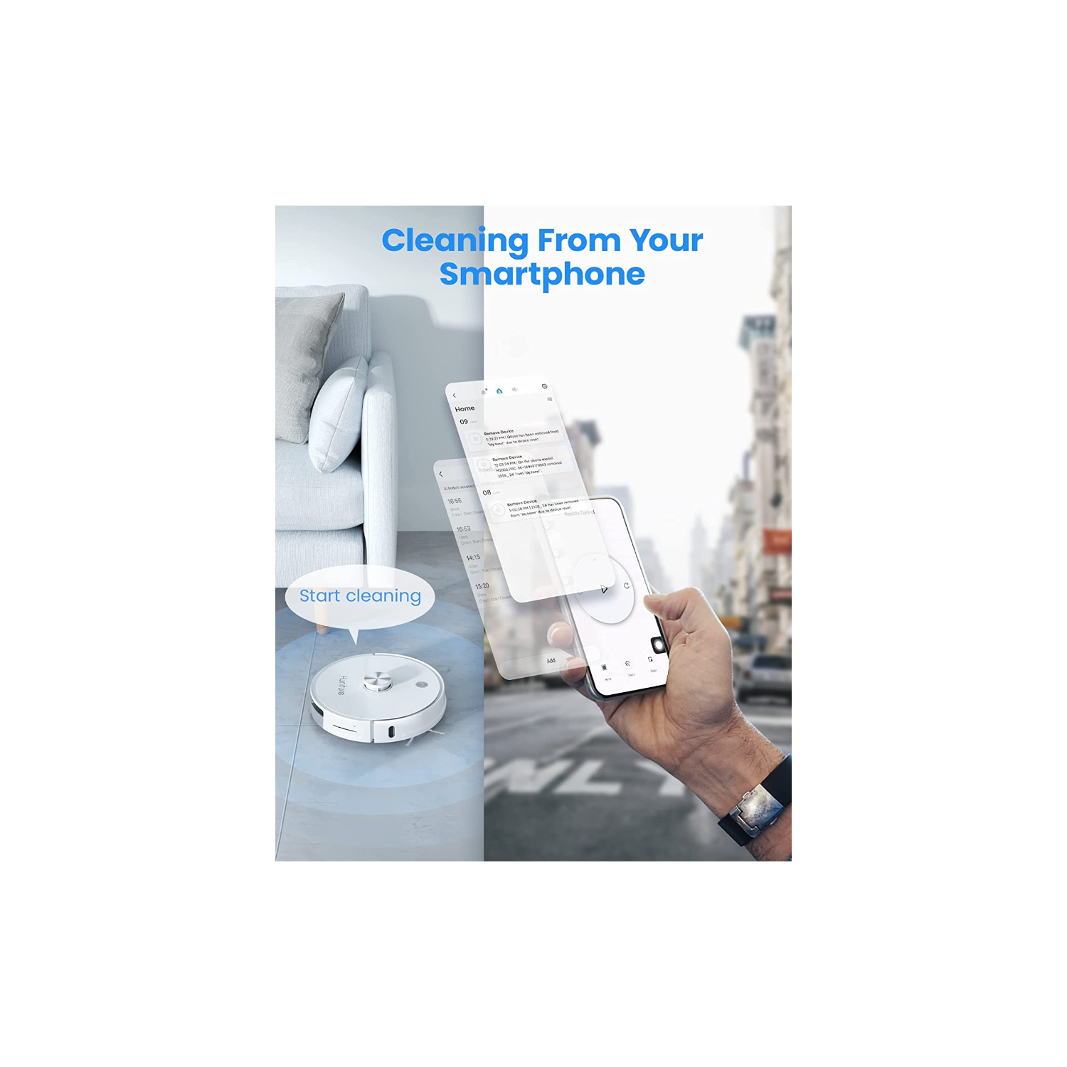 Aspirateur robot et vadrouille Remis à neuf HONITURE 3500Pa (Q6 Pro), vidage automatique avec voyant DEL, navigation LiDAR, cartographie multiple