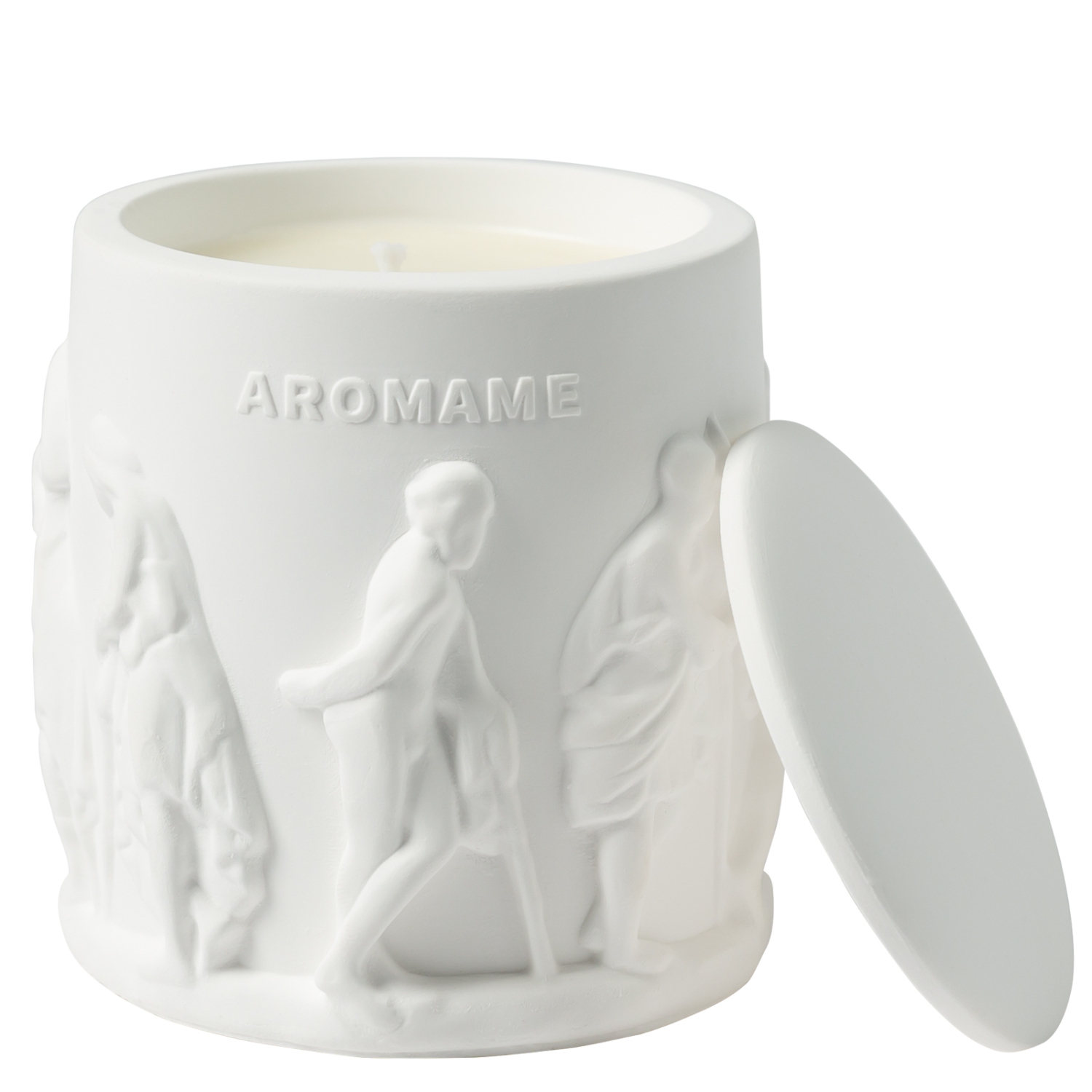 Scented Candles, Organic Soy Candles with Sculptured Plaster Container