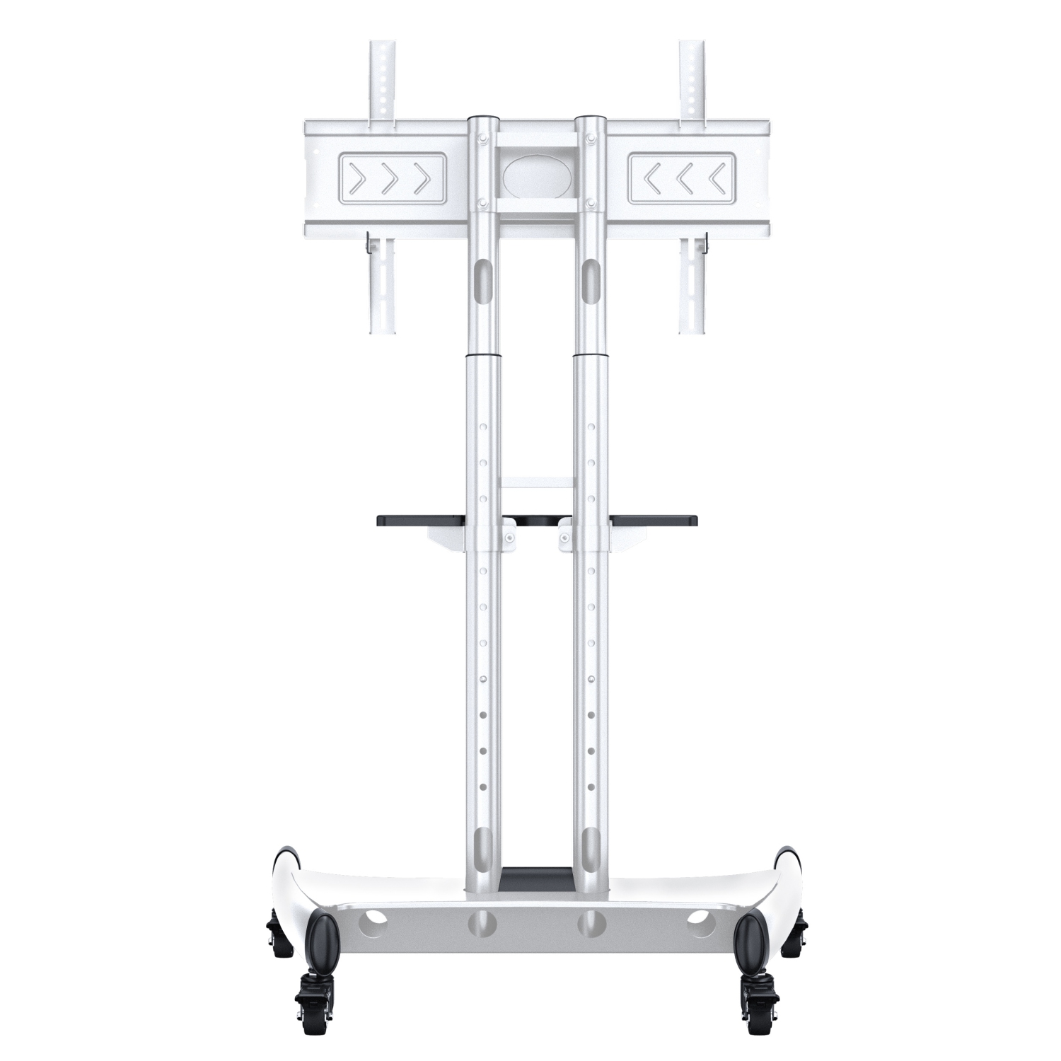 Boost Industries AVC3265ii-WH Universal Mobile TV Cart TV Stand for 32″ to 80″ TVs - White