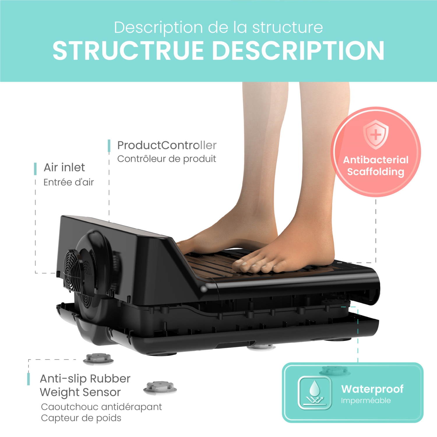 Sèche-corps et sèche-pieds VOVO STYLEMENT BD-7700B, fabriqué en Corée, sèche-cheveux à contrôle de la température et du volume du vent avec affichage