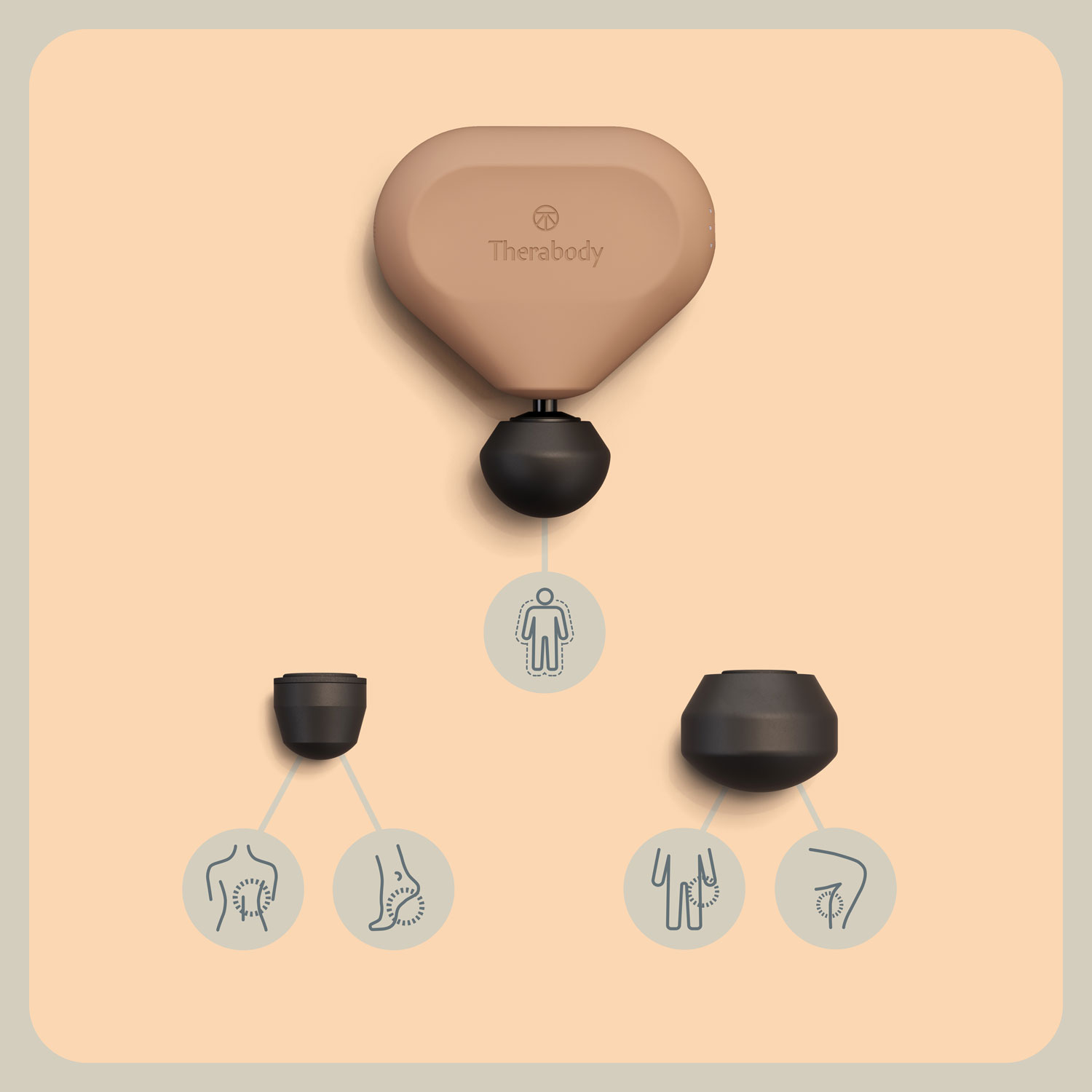 Therabody Theragun mini 2.0 Handheld Percussive Massage Device - Desert Rose