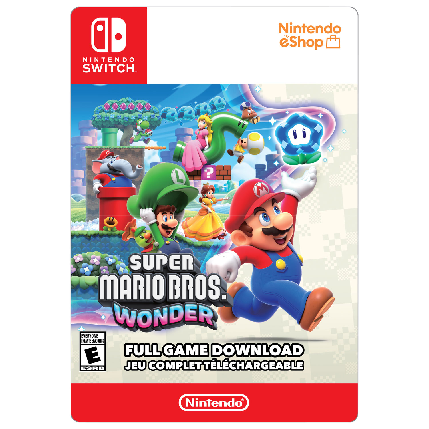 Acheter Super Mario Bros Wonder (Nintendo Switch) - Jeu numérique pas cher