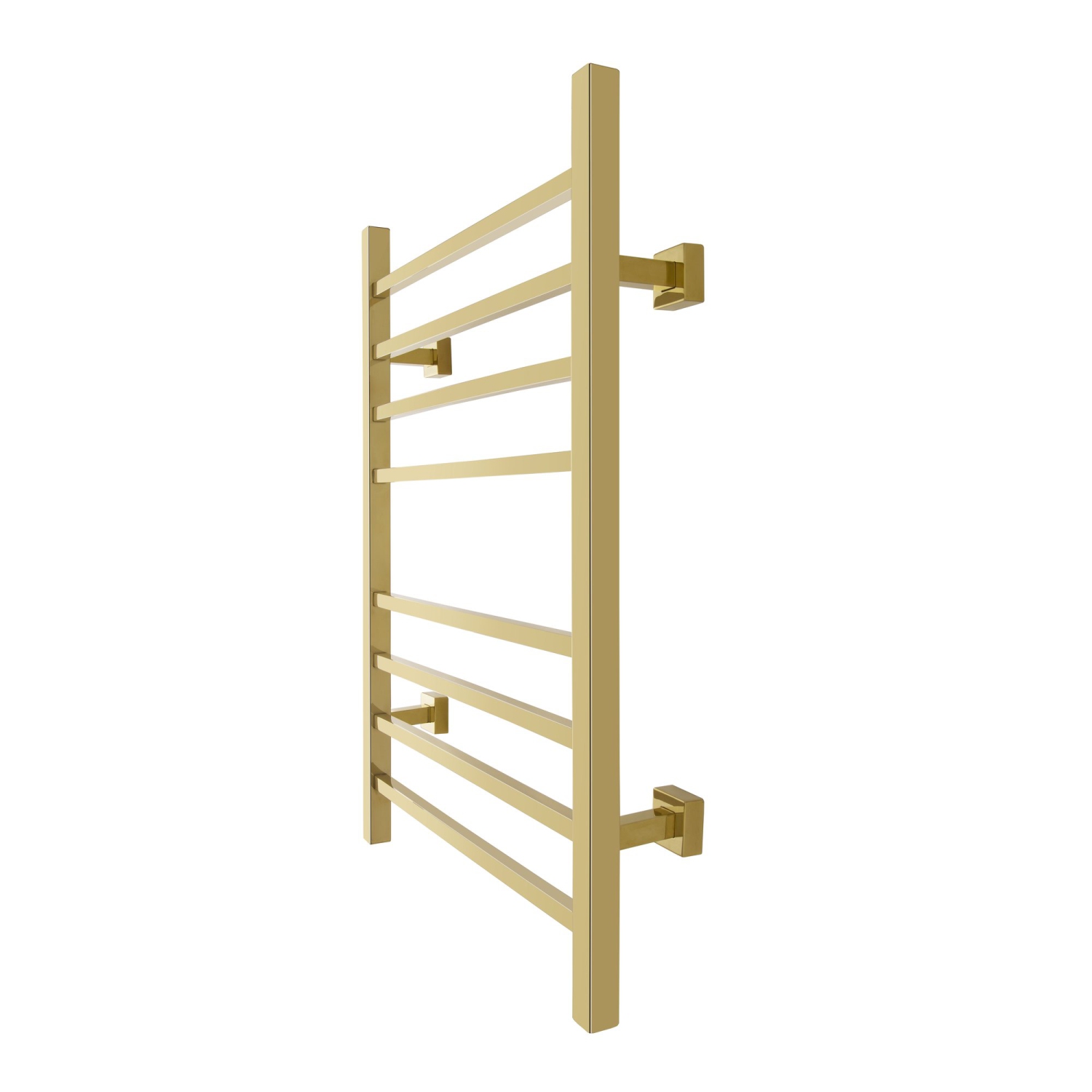 Warmlyours Sierra – chauffe-serviette électrique, 23,6 larg. X 31,5 haut. X 4,3 prof., doré poli, câblé ou enfichable