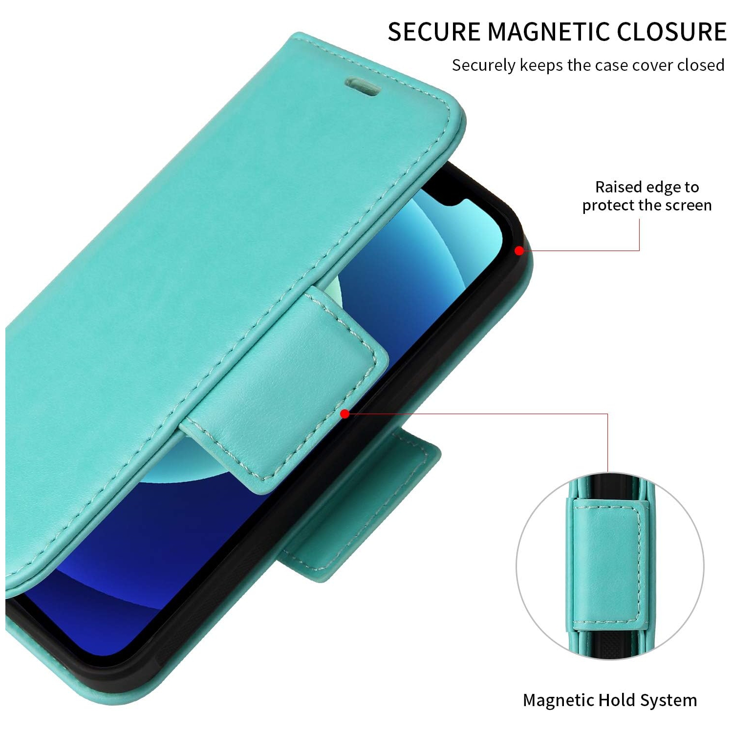 navor Universal Car Mount & Detachable Magnetic Wallet Case with RFID Protection Compatible for iPhone 12 Mini [5.4 inch] [Vajio Series]