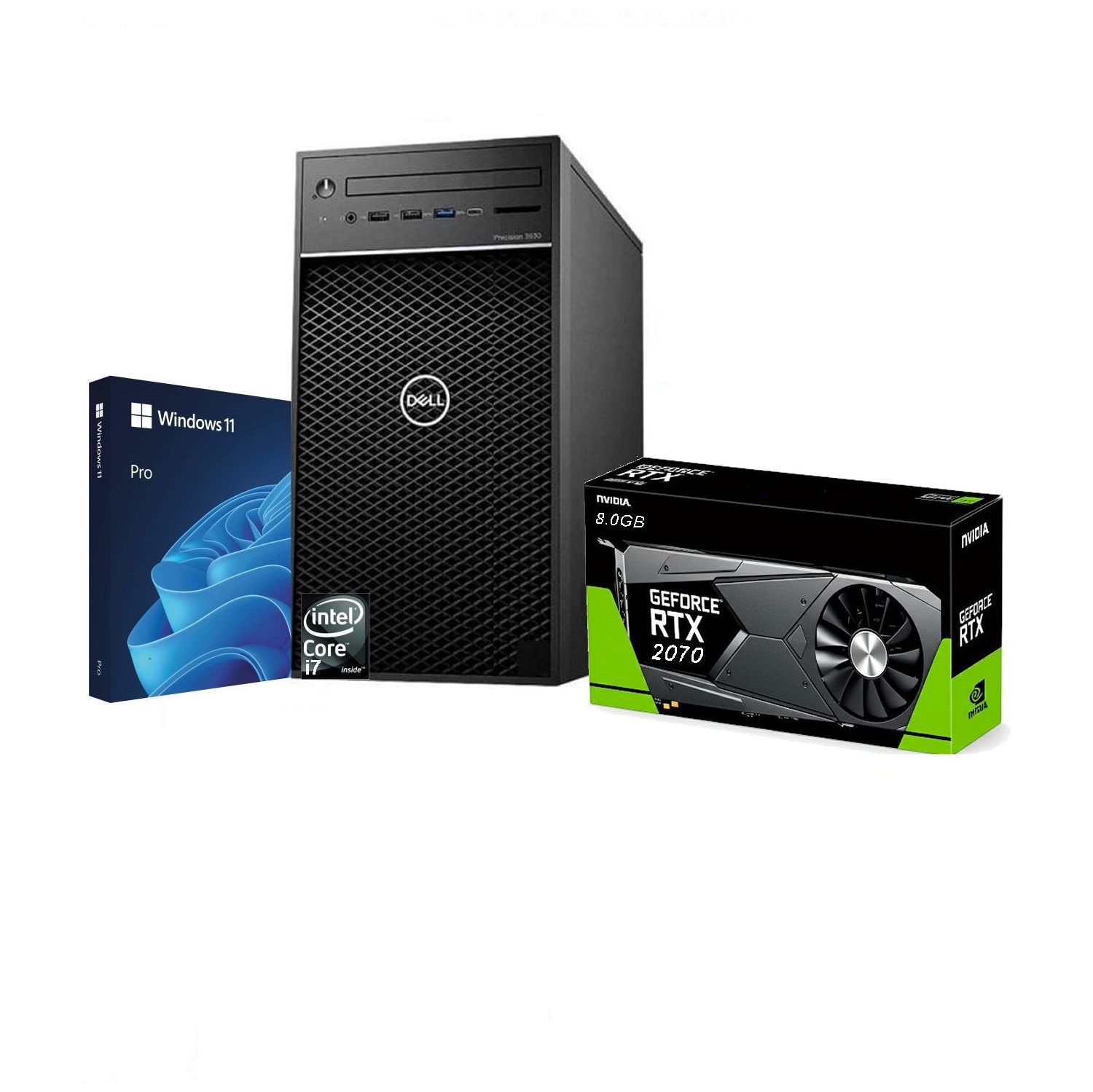 Refurbished (Excellent) Dell i7 Gaming RTX PC(Fast 3.20Ghz@4.60Ghz Intel i7/64.0GB Ram/2.0TB SSD/8.0GB Nvidia Geforce RTX 2070 Gaming/Windows 11 Pro)