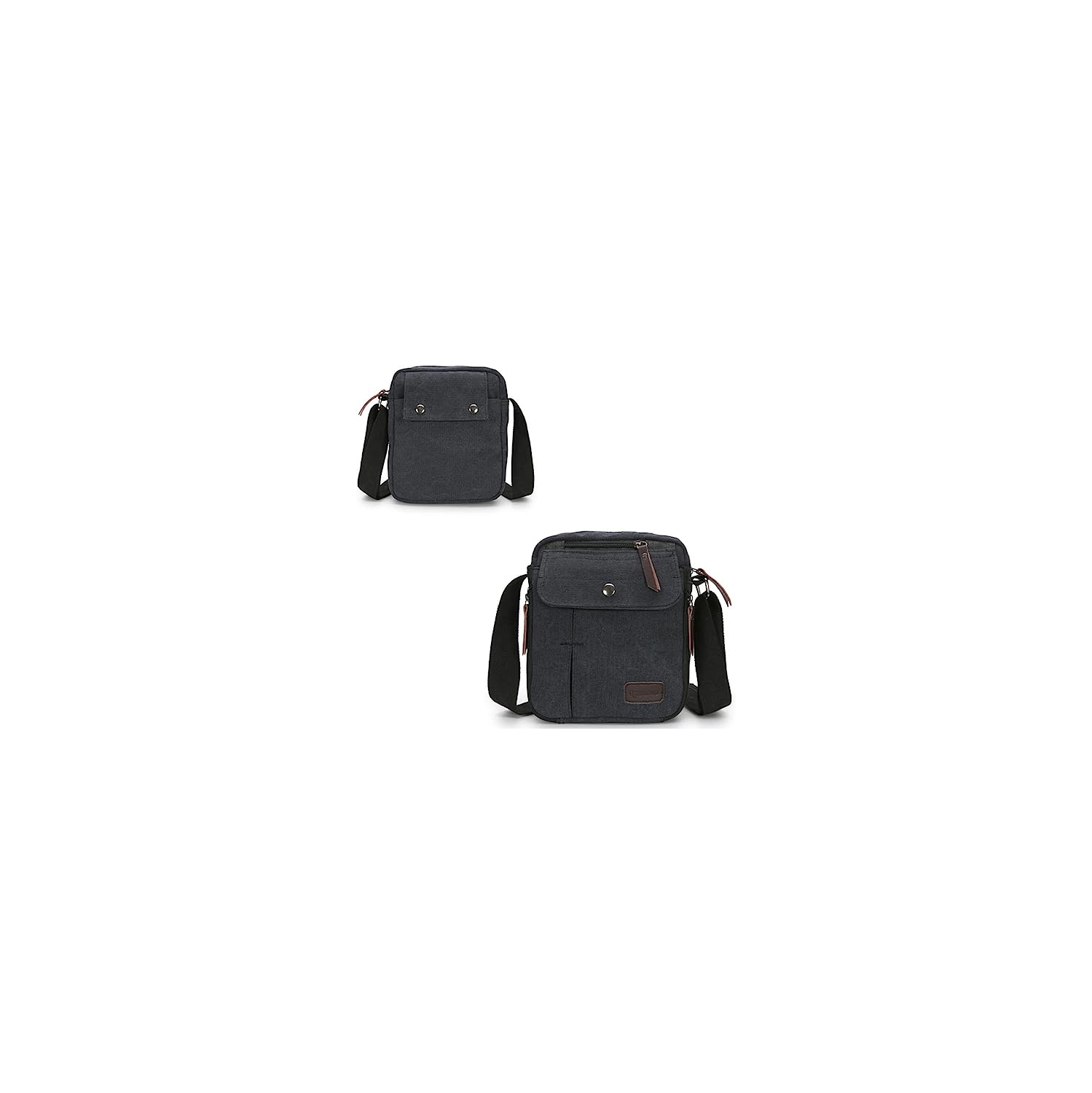 Sac bandoulière en toile Vintage de naor pour hommes - petit sac messager léger - bagage de cabine compact avec plusieurs poches - Sac de voyage