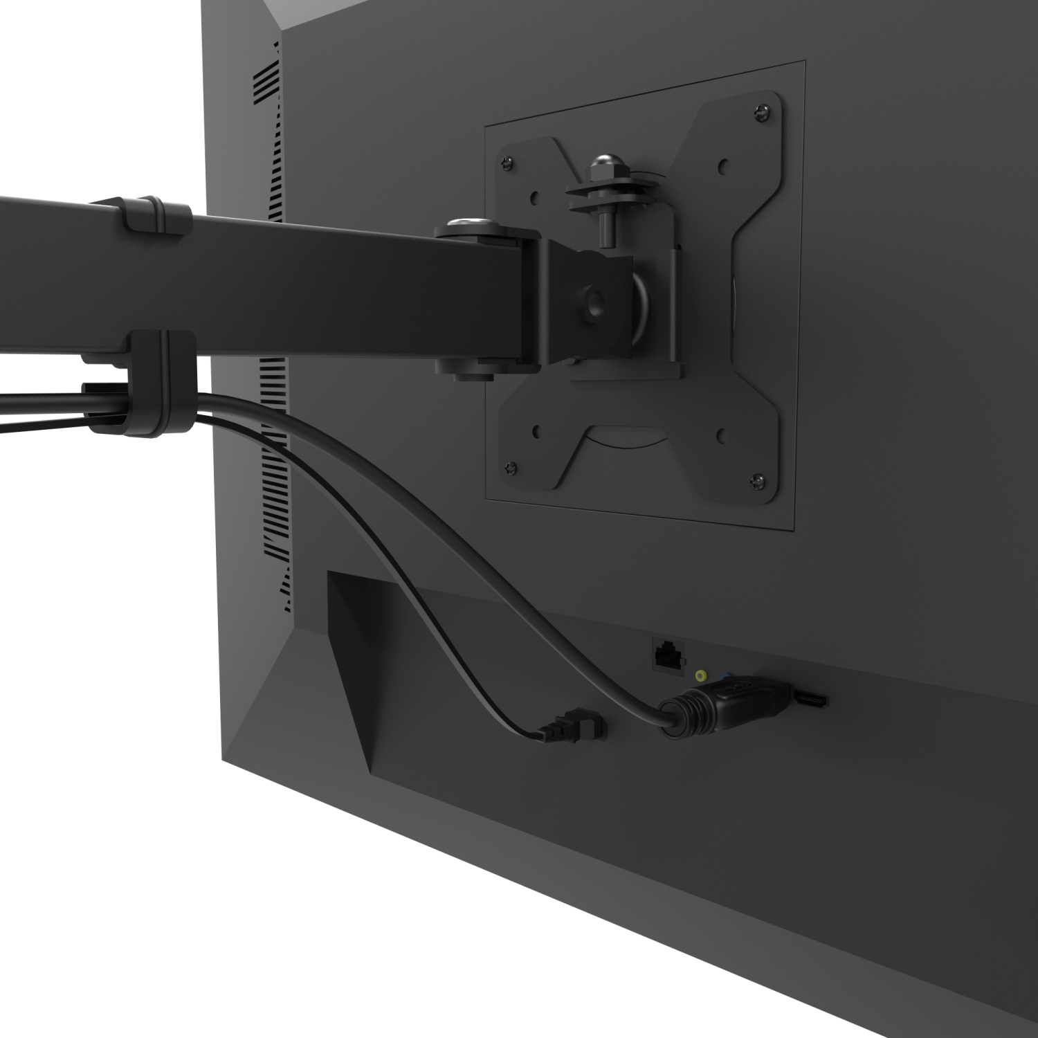 Support de bureau à bras simple réglable en hauteur DML1000 de Kanto pour moniteur de 17 à 34 po