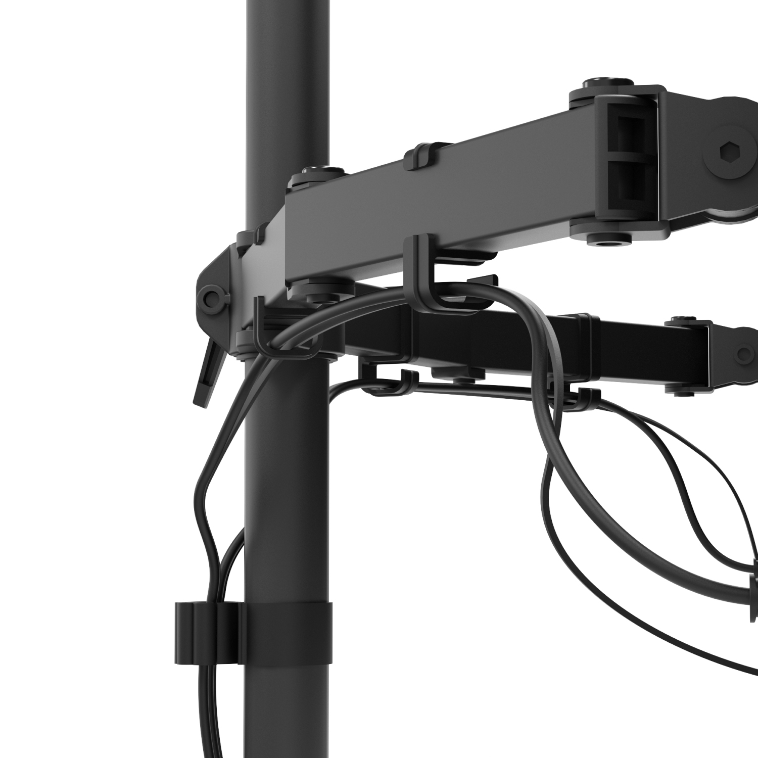 Support de bureau à deux bras réglables en hauteur DML2000 de Kanto pour moniteur de 17 à 27 po