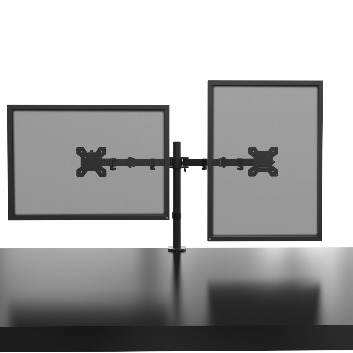 Support de bureau à deux bras réglables en hauteur DML2000 de Kanto pour moniteur de 17 à 27 po