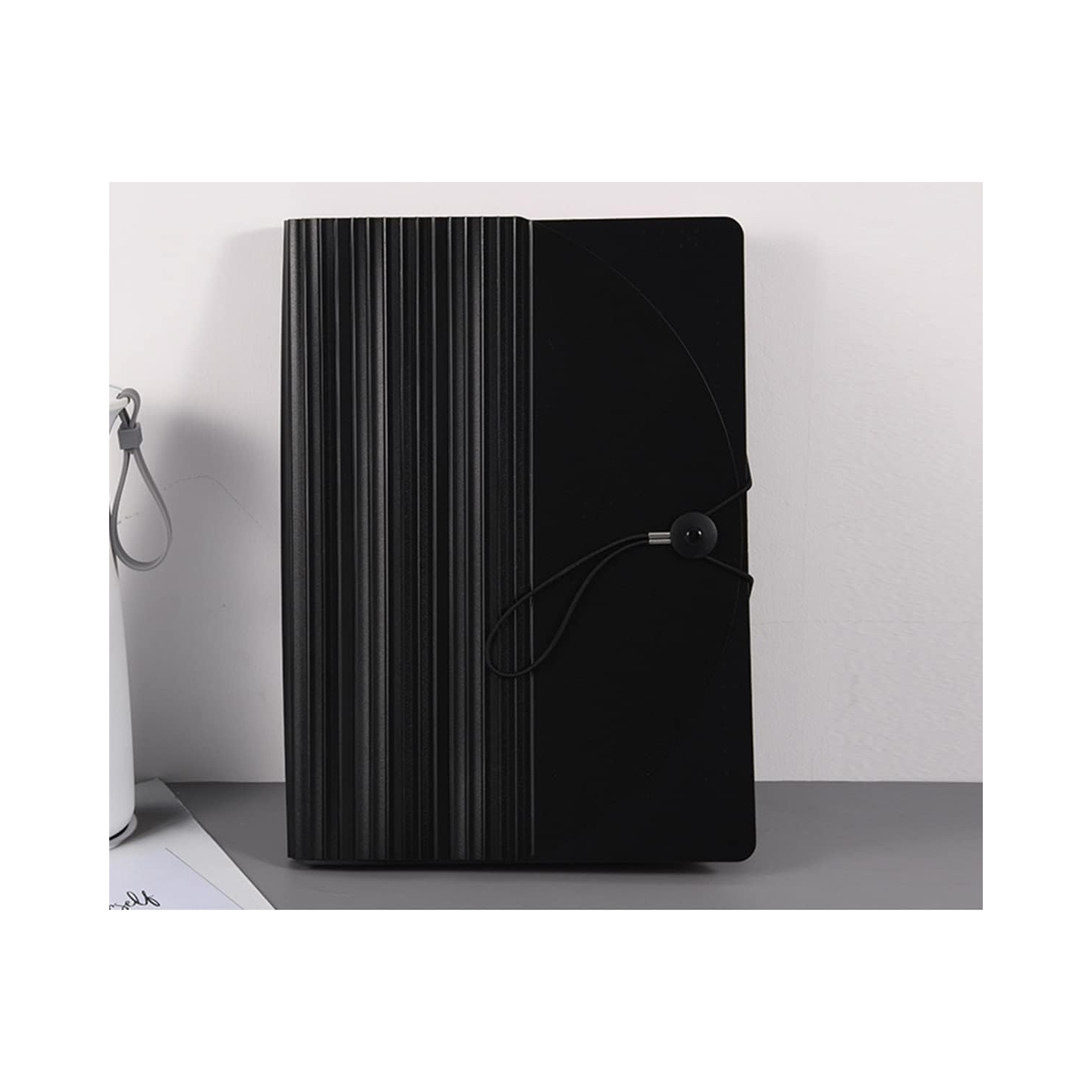 Chemise extensible avec 24 pochettes, classeur portatif A4 format papier, convient pour la maison/le bureau/l’étude/le voyage avec étiquettes de