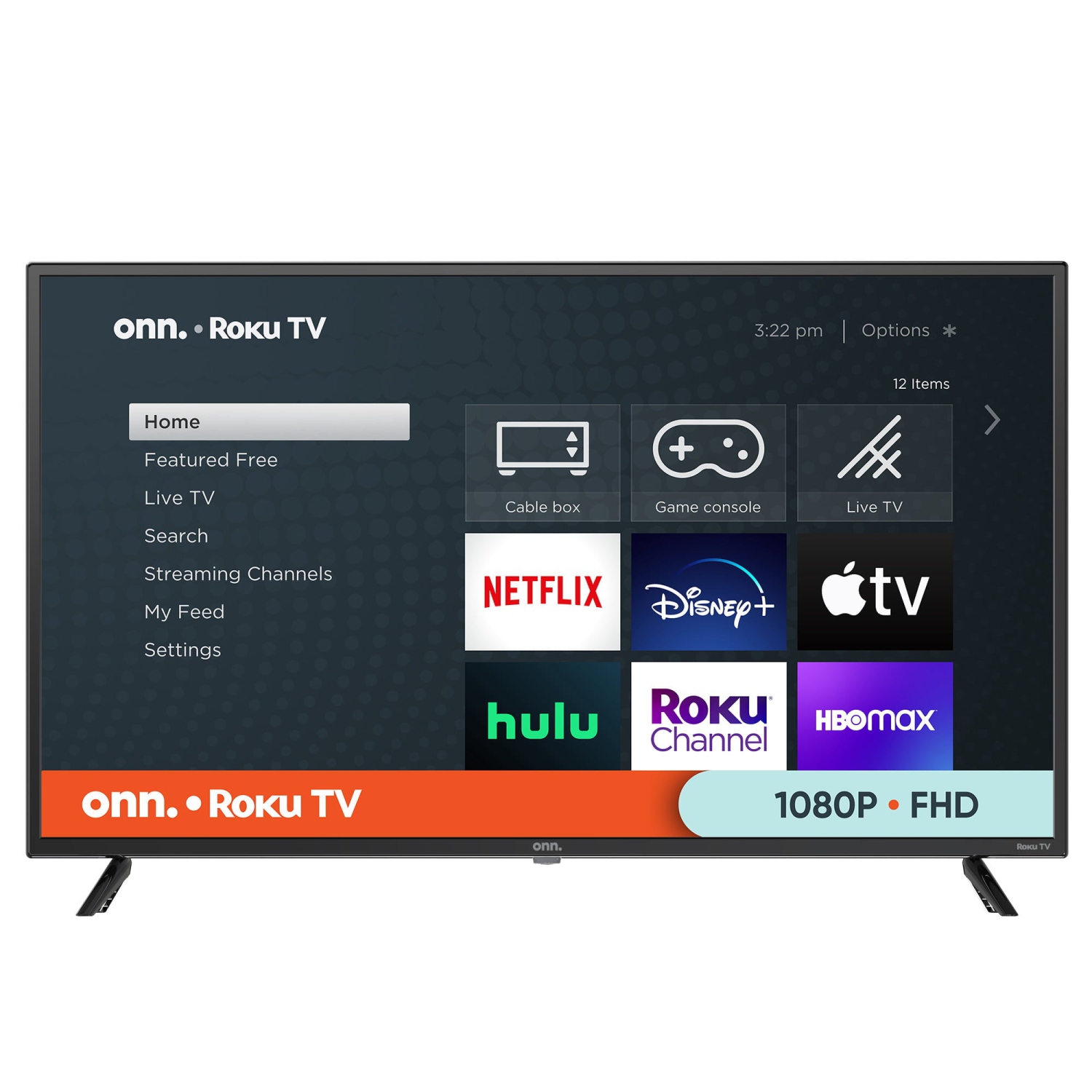 REFURBISHED - ONN. 40” Class FHD (1080P) LED Roku Smart TV (100097810)
