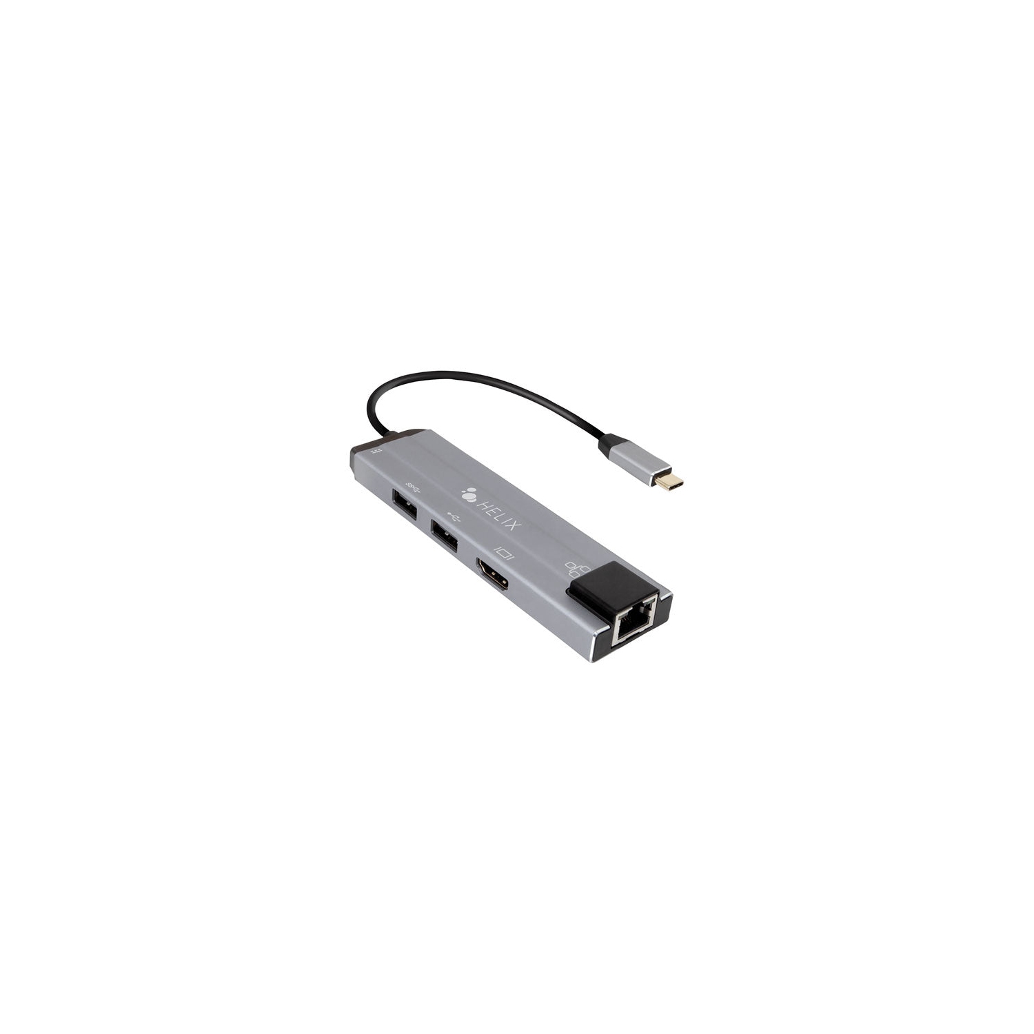 Open Box - HELIX ETHHUB7 V1-1021 6-in-1 USB-C Hub Connect