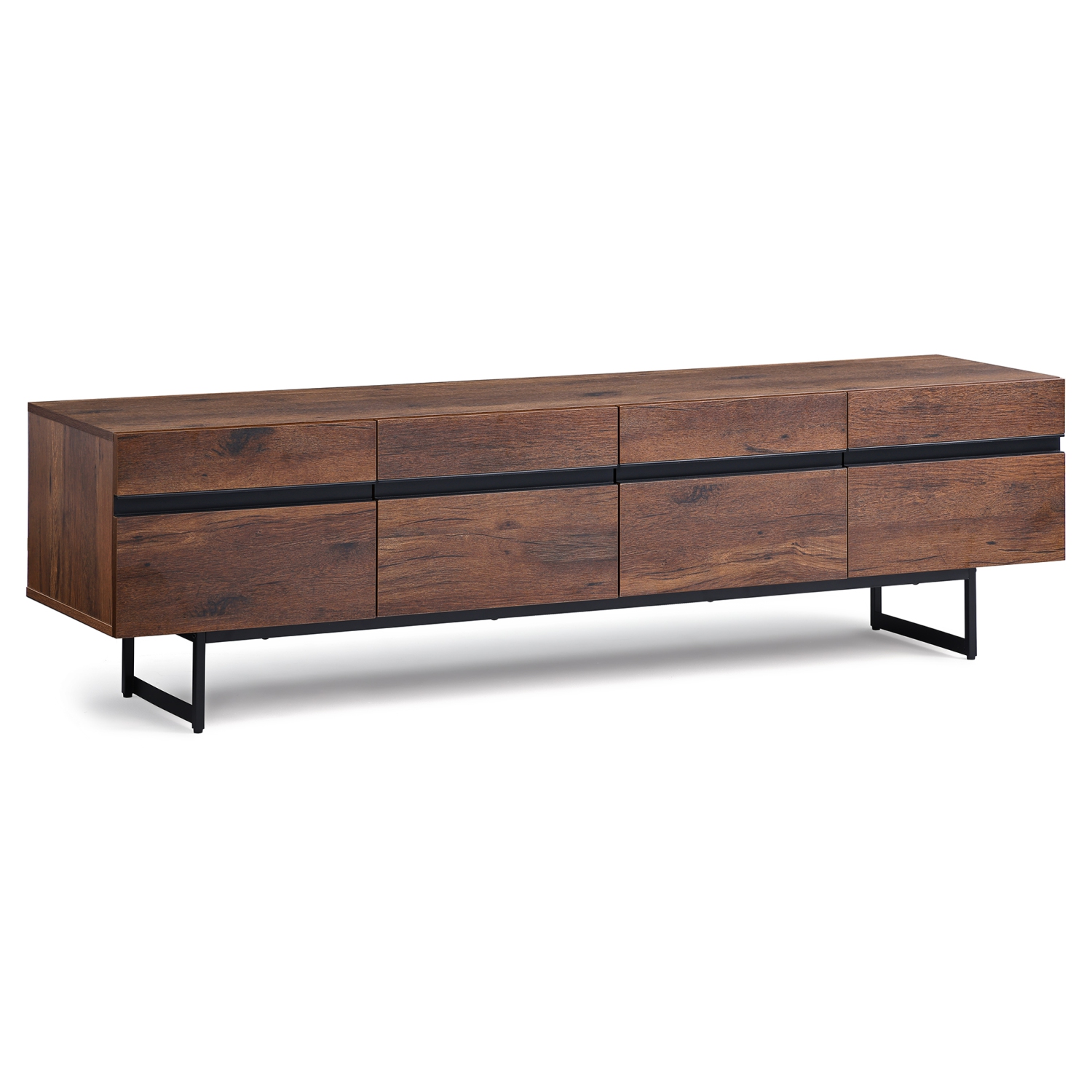 WAMPAT – Meuble moderne pour téléviseur de 71 po ou moins, meuble pour téléviseur de 75 po ou moins avec armoire de rangement, meuble multimédia pour