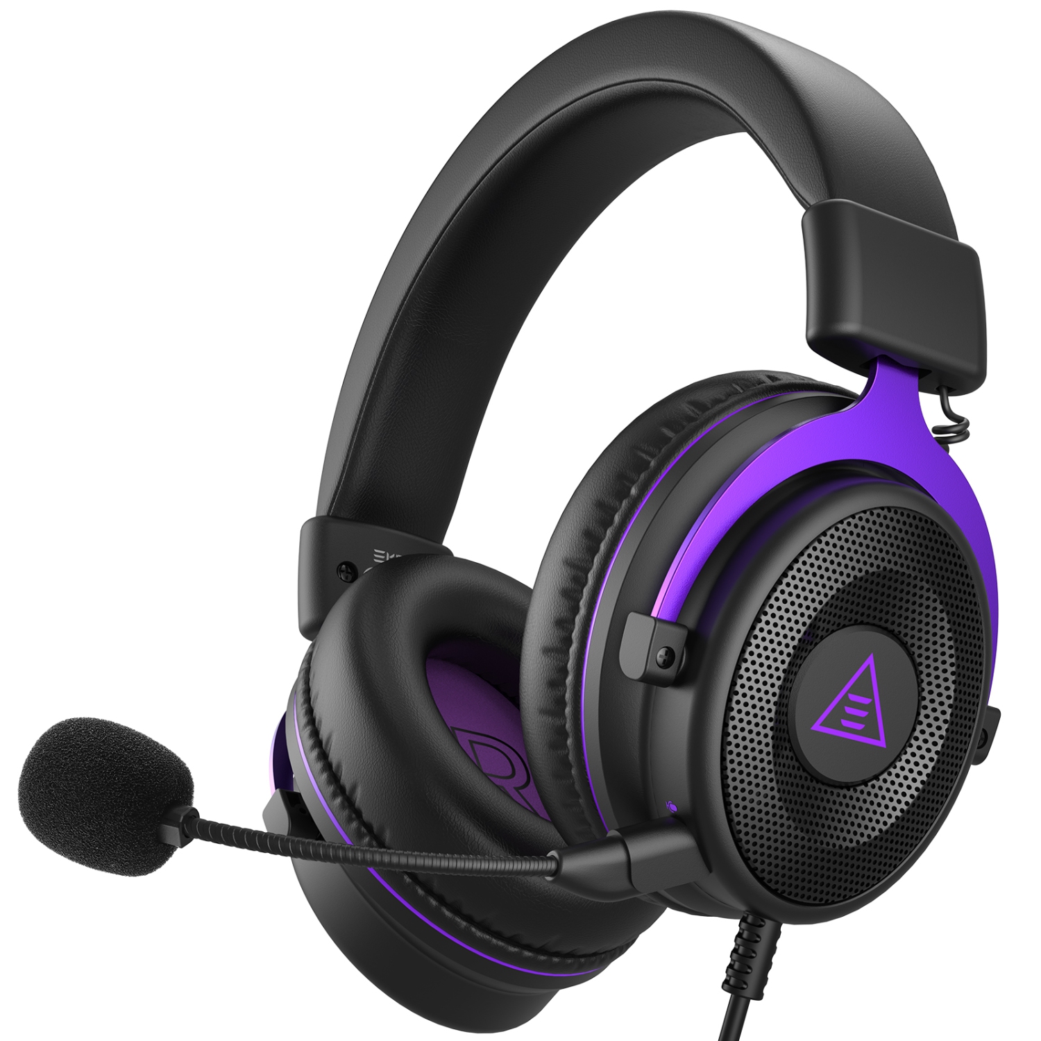 EKSA E900 Headset with Microphone for PC, PS4,PS5, Xbox - Detachable Noise Canceling Mic, 3D Surround Sound, Wired Headphone for Gaming, Computer, Laptop, Switch - Purple