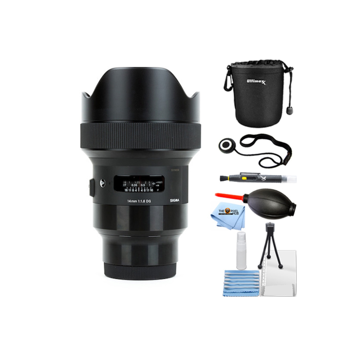 Sigma 14mm f/1.8 DG HSM Art Lens for Sony E 450965 - Essential Lens Pouch Bundle