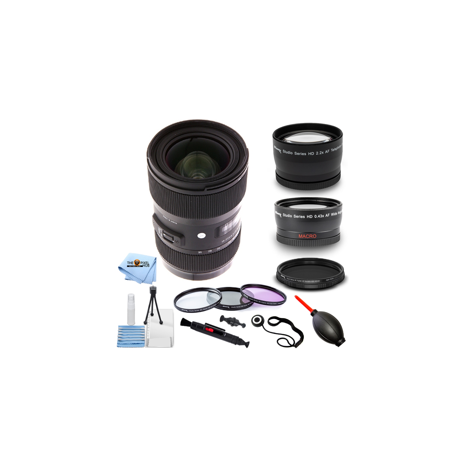 Objectif DC HSM 18-35&nbsp;mm f/1,8 de Sigma pour ensemble 210-101 de Canon avec objectif Pro 3&nbsp;mm