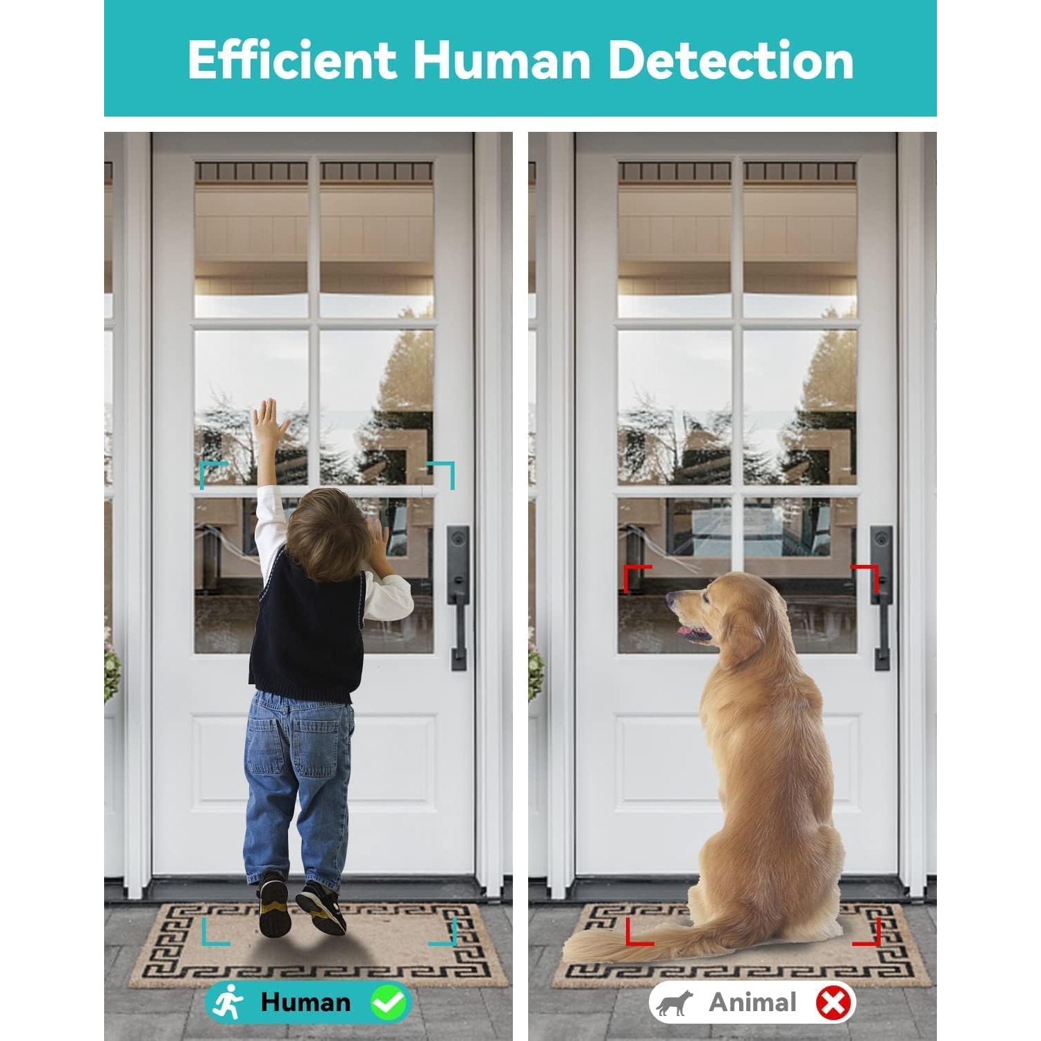 WUUK No Subscription Security Cameras with 32GB Storage Chime/Base Station, Including a Wire Free or Wired Doorbell Camera and an Outdoor Camera, 2K