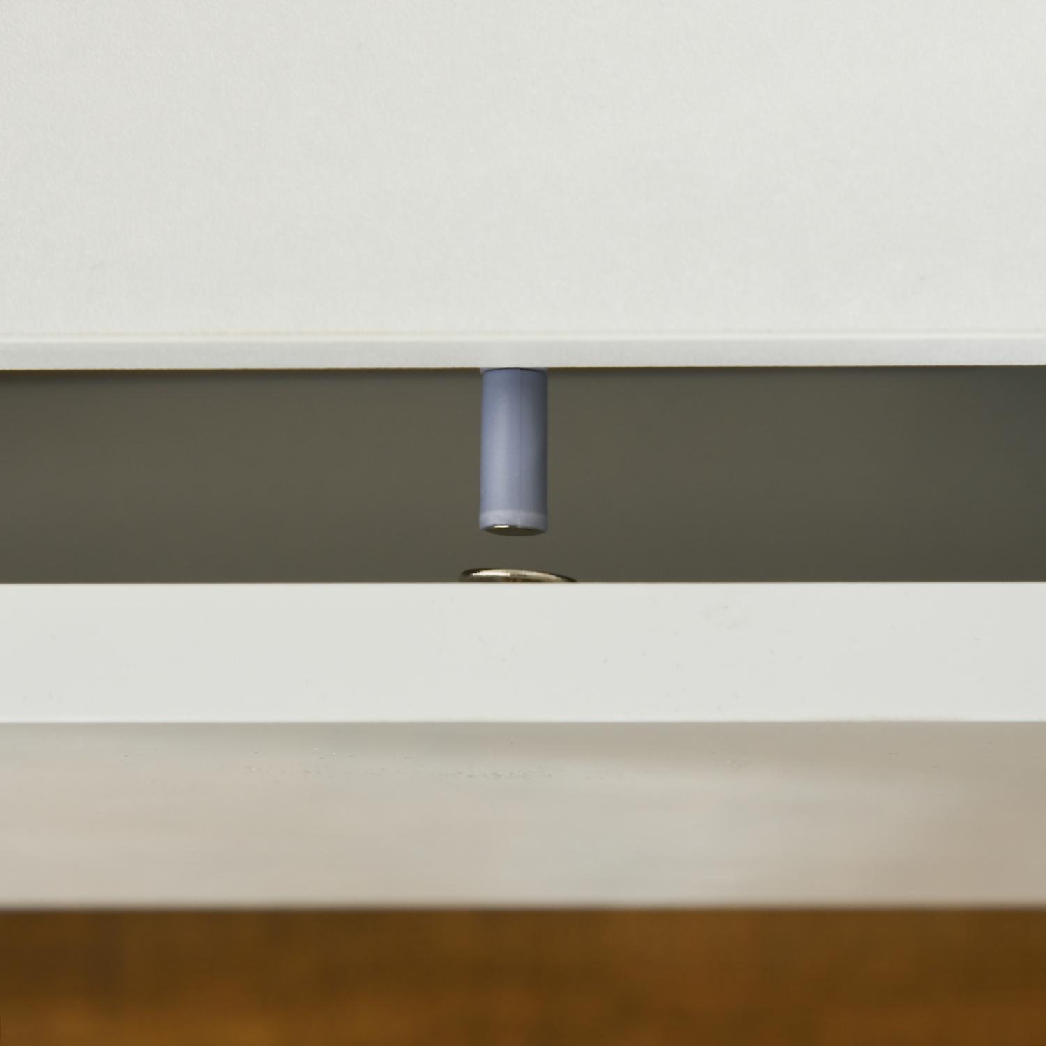 HOMCOM LED Nightstand with 2 Drawers, Bedroom Bedside Table with 60,000 Colour, 4 Modes and Adjustable Brightness RGB LED Lights, White