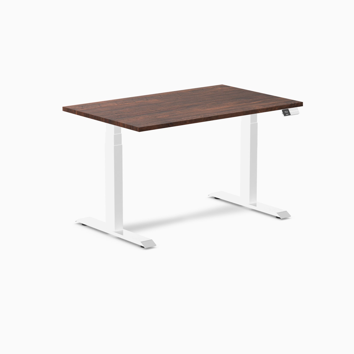 Bureau assis/debout double en bois mou de Desky - Table en pin rustique américaine de 48&nbsp;po à 49 moteurs à hauteur maximale de 2&nbsp;po Cadre