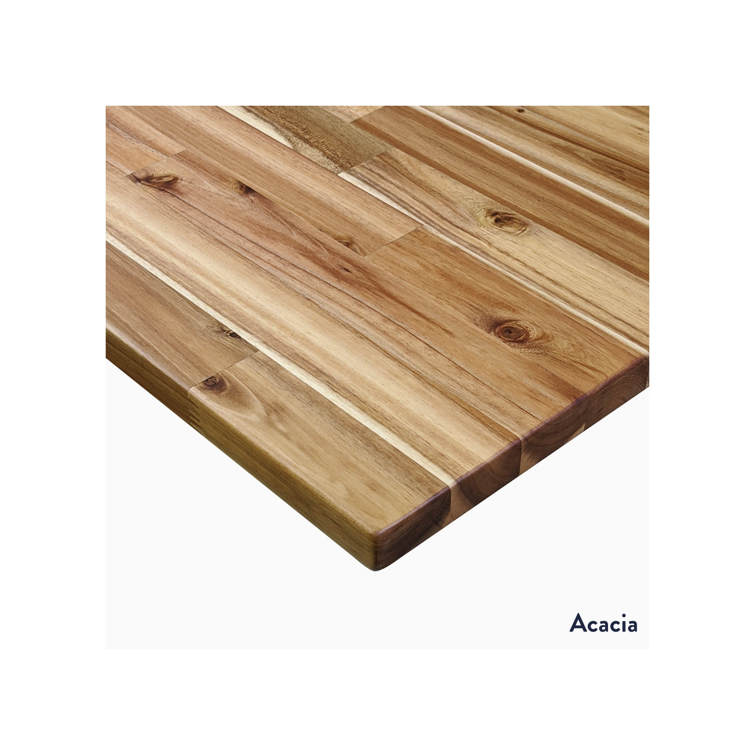 Bureau assis/debout double en bois mou de Desky - Surface en acacia de 48 po à 49 moteurs à hauteur maximale de 2 po Cadre gris