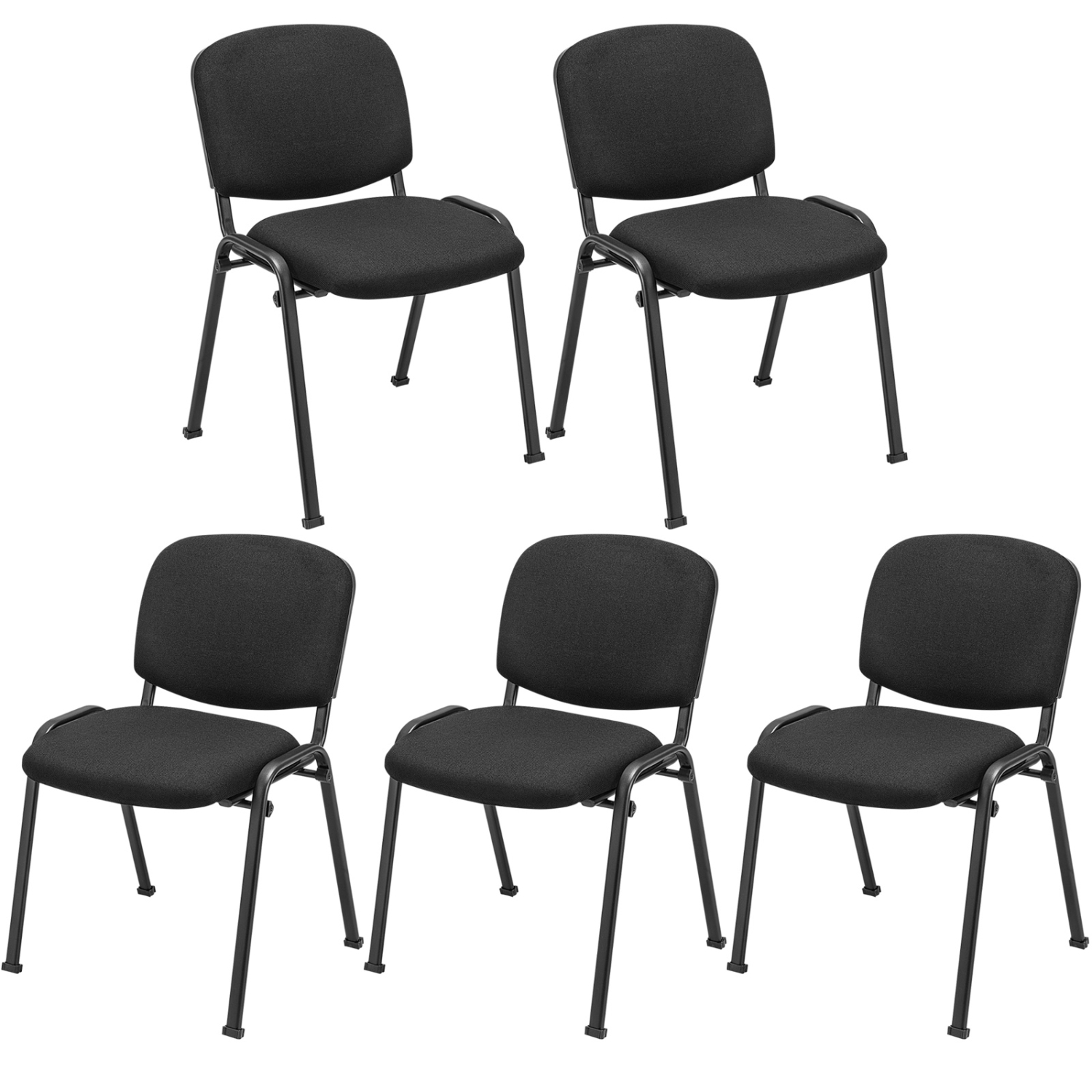TopBuy – Ensemble de 5/10 chaises de salle de conférence empilables pour invités avec dossier et siège rembourrés
