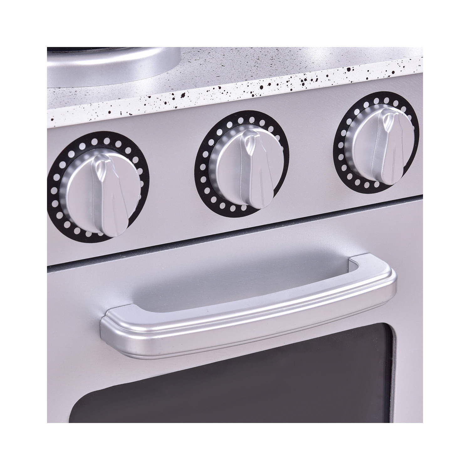 Gymax Kids Cooking Pretend Play Toy Wooden Kitchen Set Children Playset Vintage