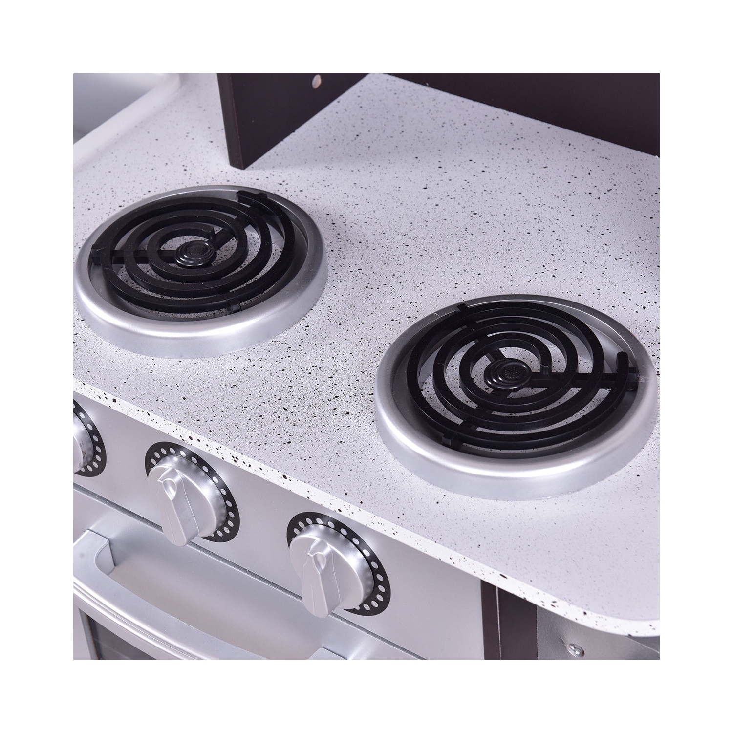 Gymax Kids Cooking Pretend Play Toy Wooden Kitchen Set Children Playset Vintage