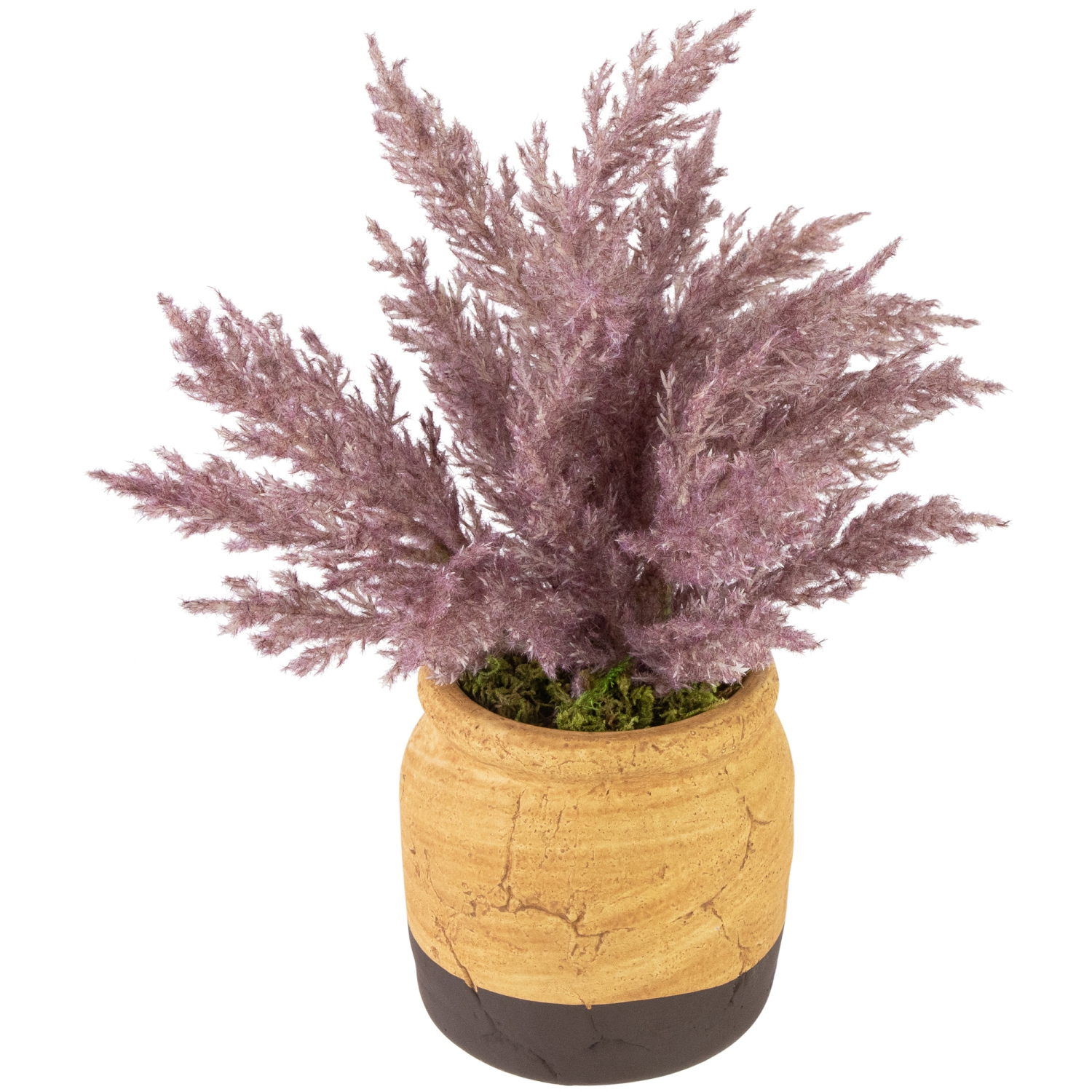 Artificial Astilbe Plant in a Ceramic Pot - 12" - Purple