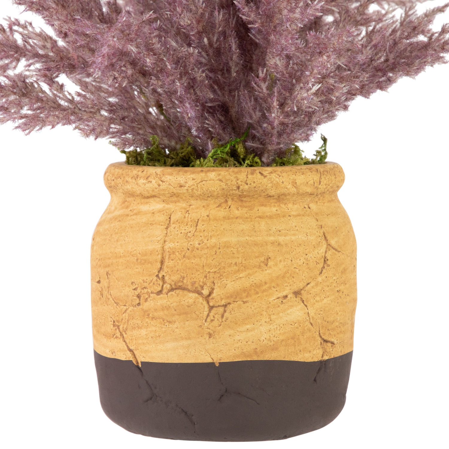 Artificial Astilbe Plant in a Ceramic Pot - 12" - Purple