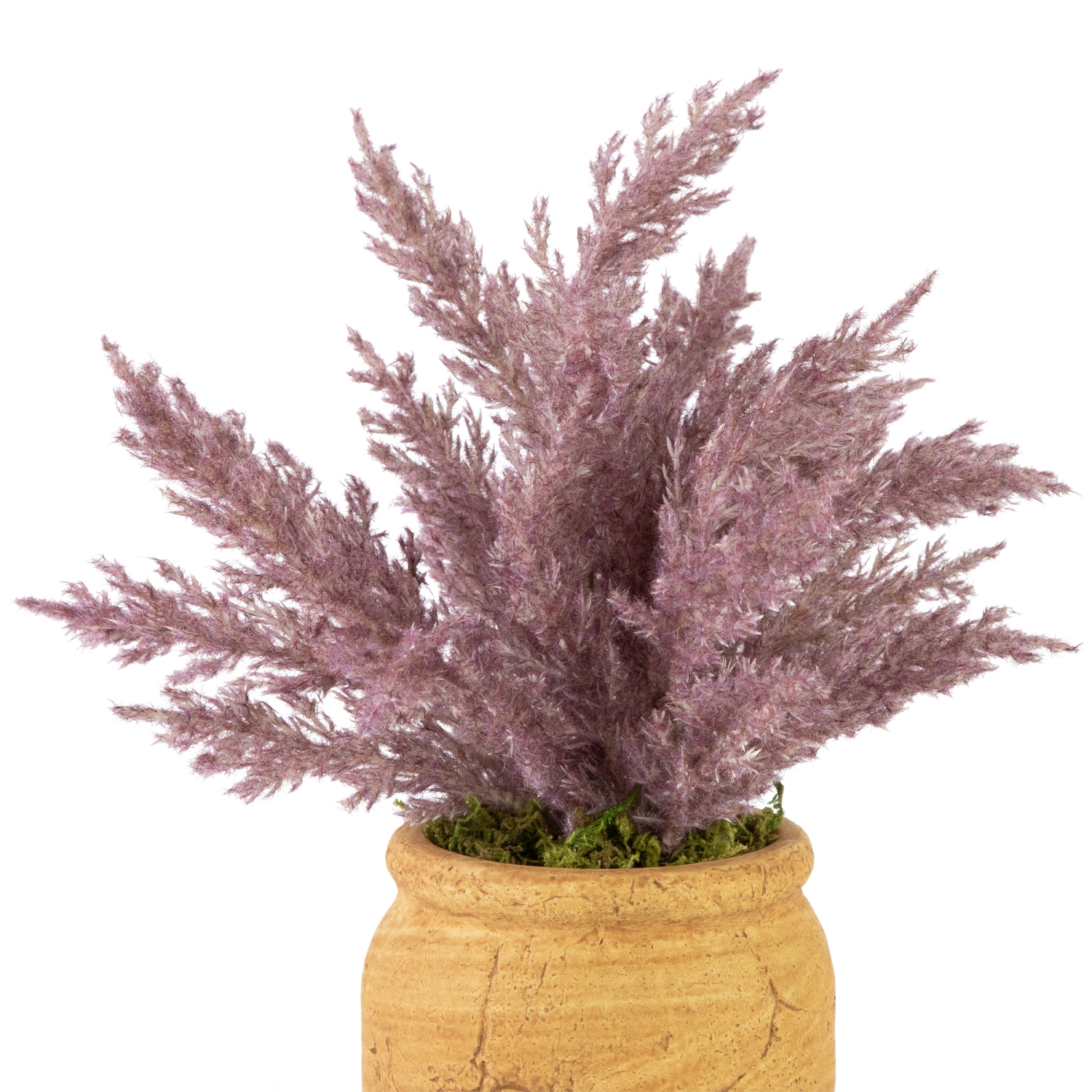 Artificial Astilbe Plant in a Ceramic Pot - 12" - Purple