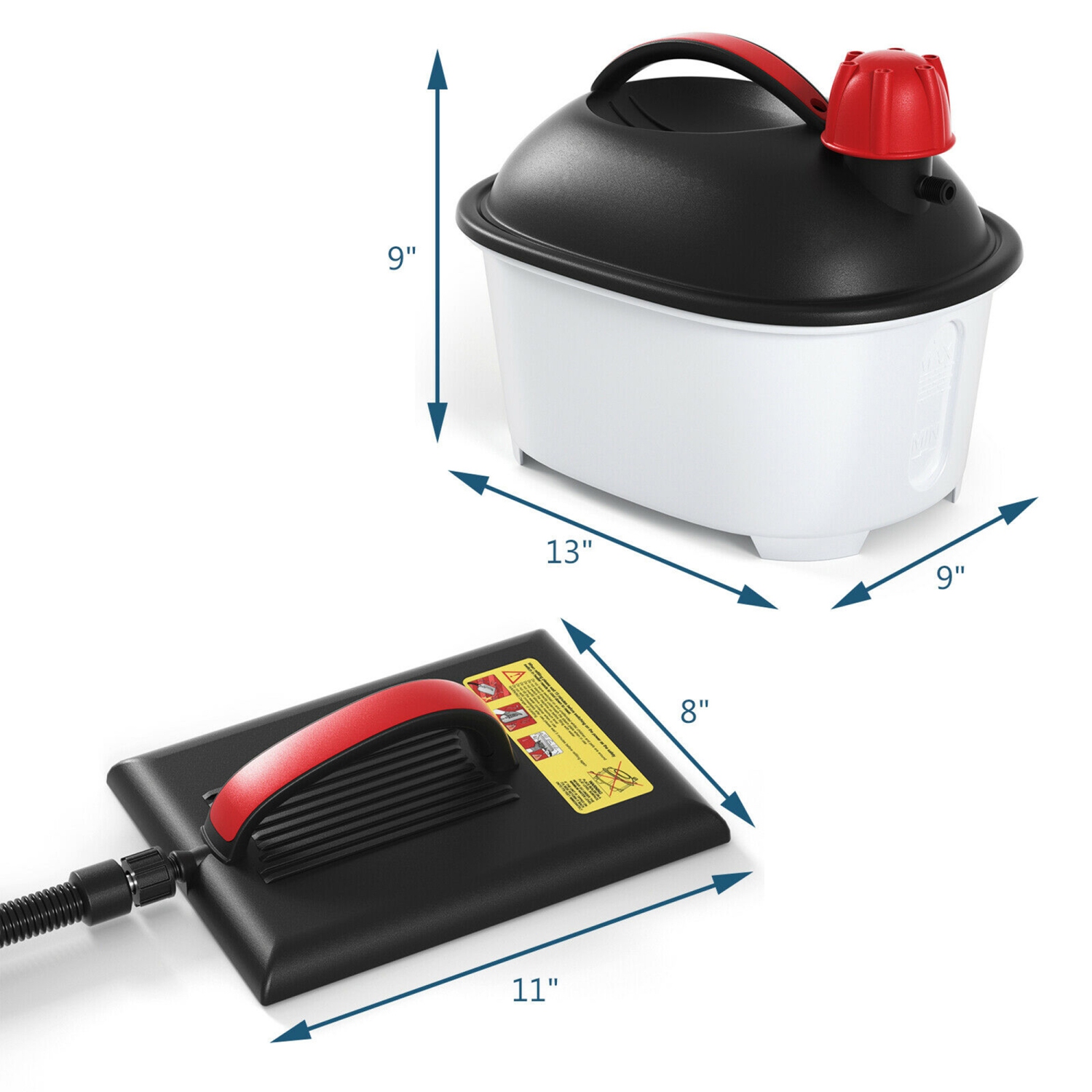 Gymax 1500W Wallpaper Steamer Chemical-free Wallpaper Removal w/ 1 Gallon Reservoir