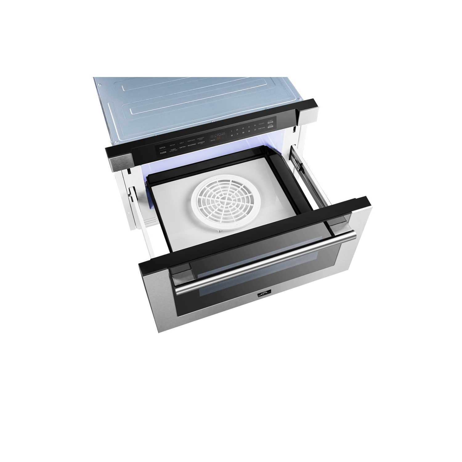 Tiroir à micro-ondes Forno avec poignée 1,2&nbsp;pi³ de 24&nbsp;po en acier inoxydable