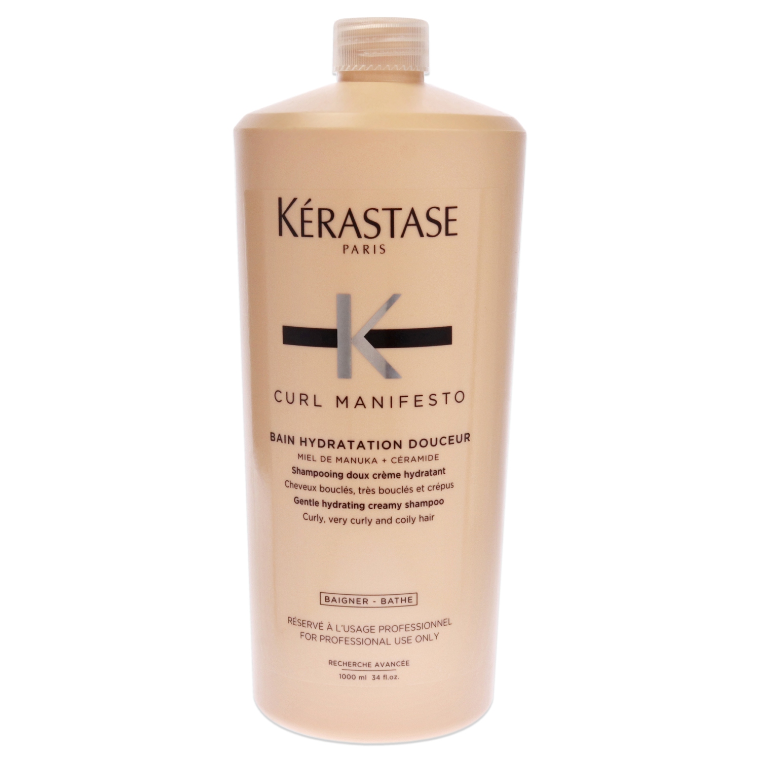 Curl Manifesto Bain Hydratation Douceur Shampoo Gentle Creamy Shampoo - For Curly, Very Curly &amp; Coily Hair 1000ml/34oz