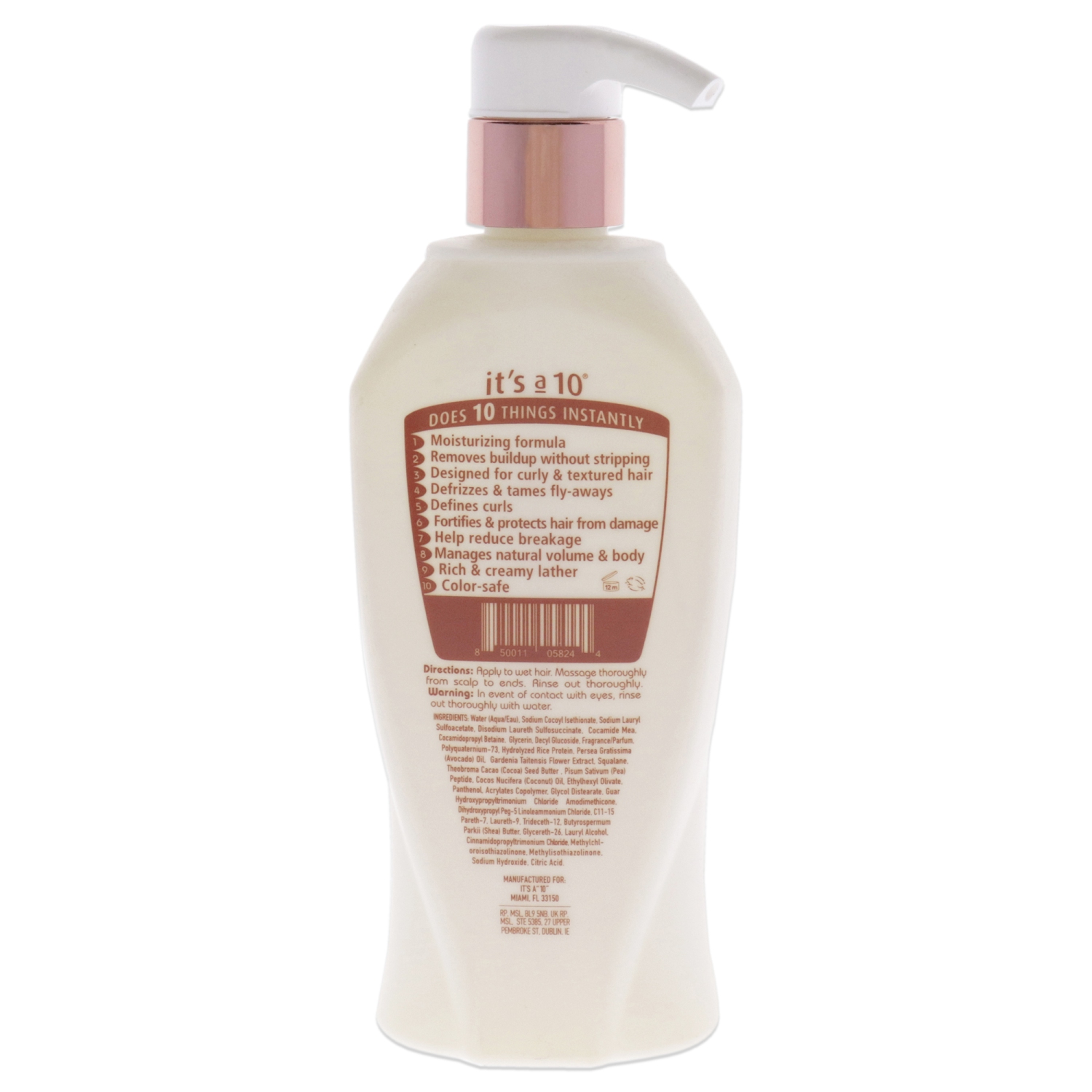 Coily Miracle Hydrating Shampoo by Its A 10 for Unisex - 10 oz Shampoo