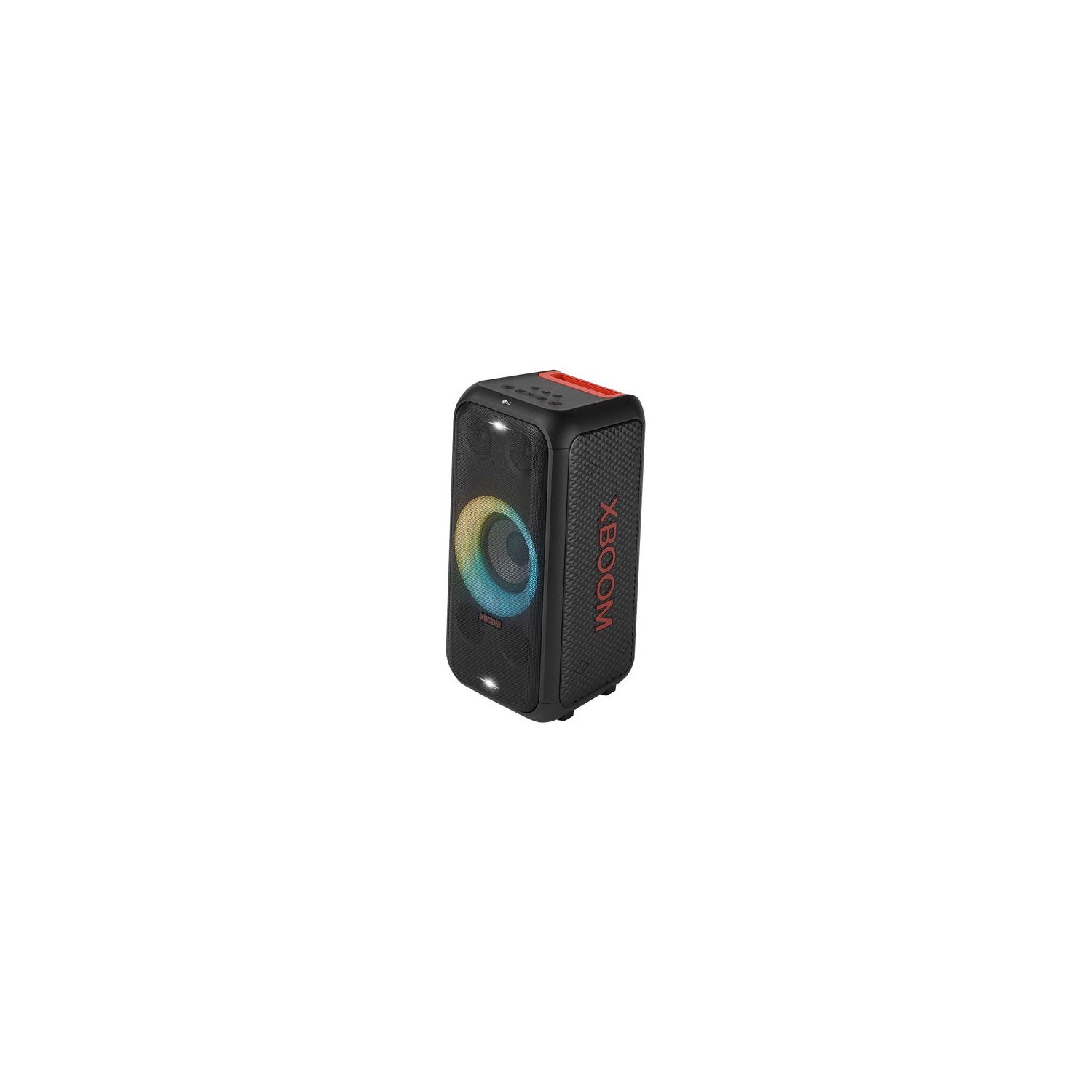 Système audio portatif à anneaux multicolores 2,1ch W XBOOM XL5 200&nbsp;W de LG, jusqu'à 12 h d'autonomie - Boîte ouverte - état 10/10