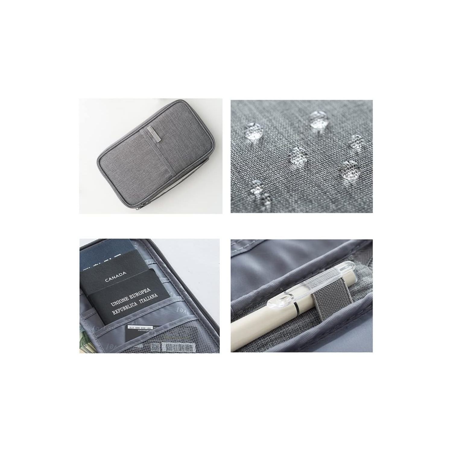 navor Passport / Travel Document Holder, Portable & Foldable Pouch Organizer to Hold Passport, Cell Phone, Tickets, Cards, Boarding Pass, ID, Keys,