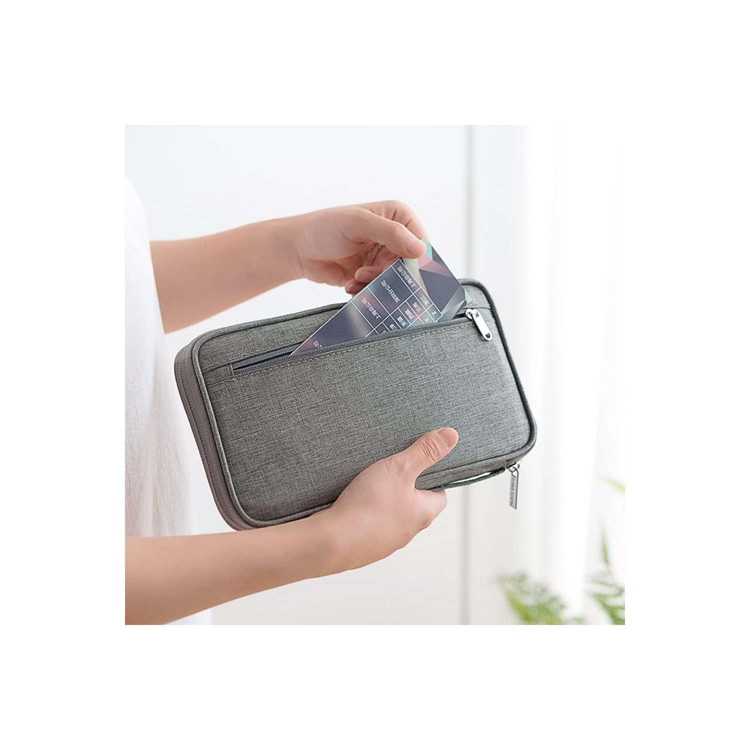 navor Passport / Travel Document Holder, Portable & Foldable Pouch Organizer to Hold Passport, Cell Phone, Tickets, Cards, Boarding Pass, ID, Keys,