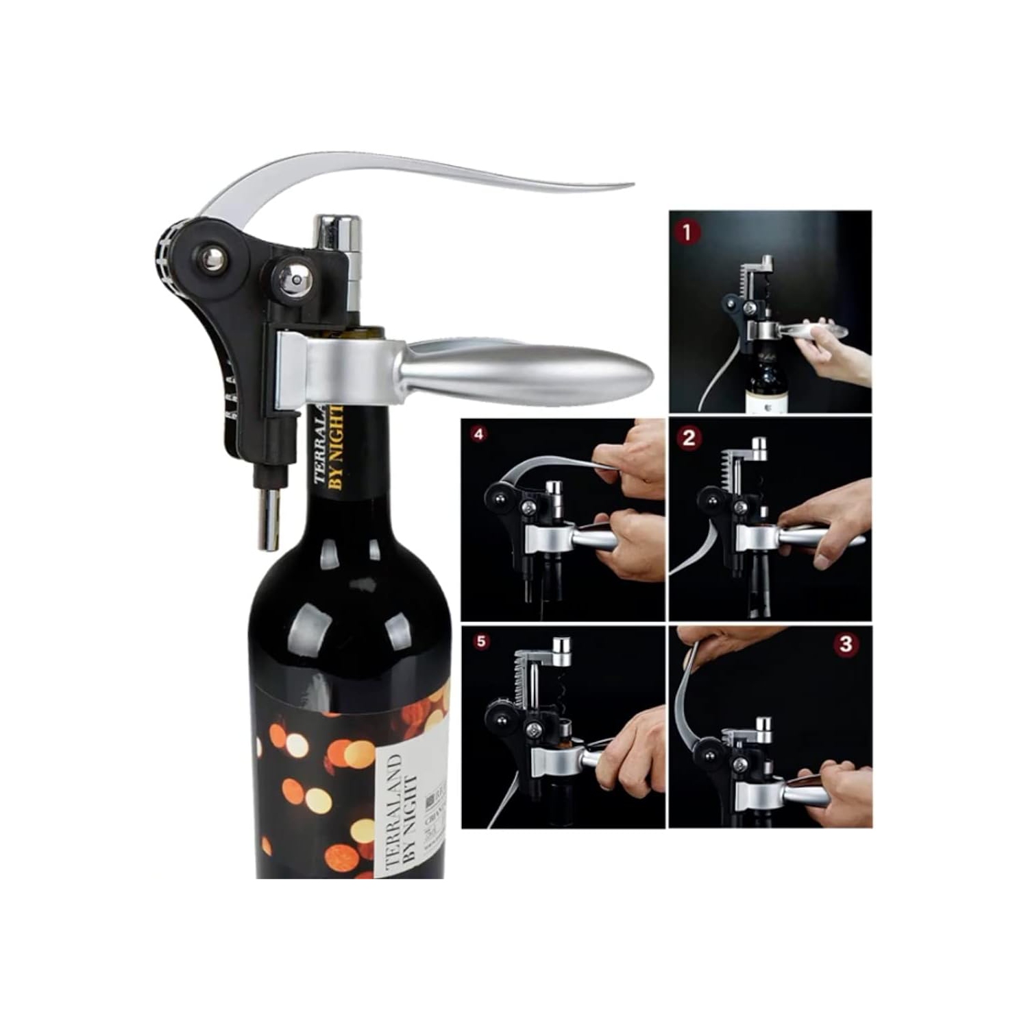 Arolly 2-in-1 Wine Opener Kit with Chess Set for Wine and Chess Lovers, Classic Wooden Box with Chess Board & 9 Wine Accessories