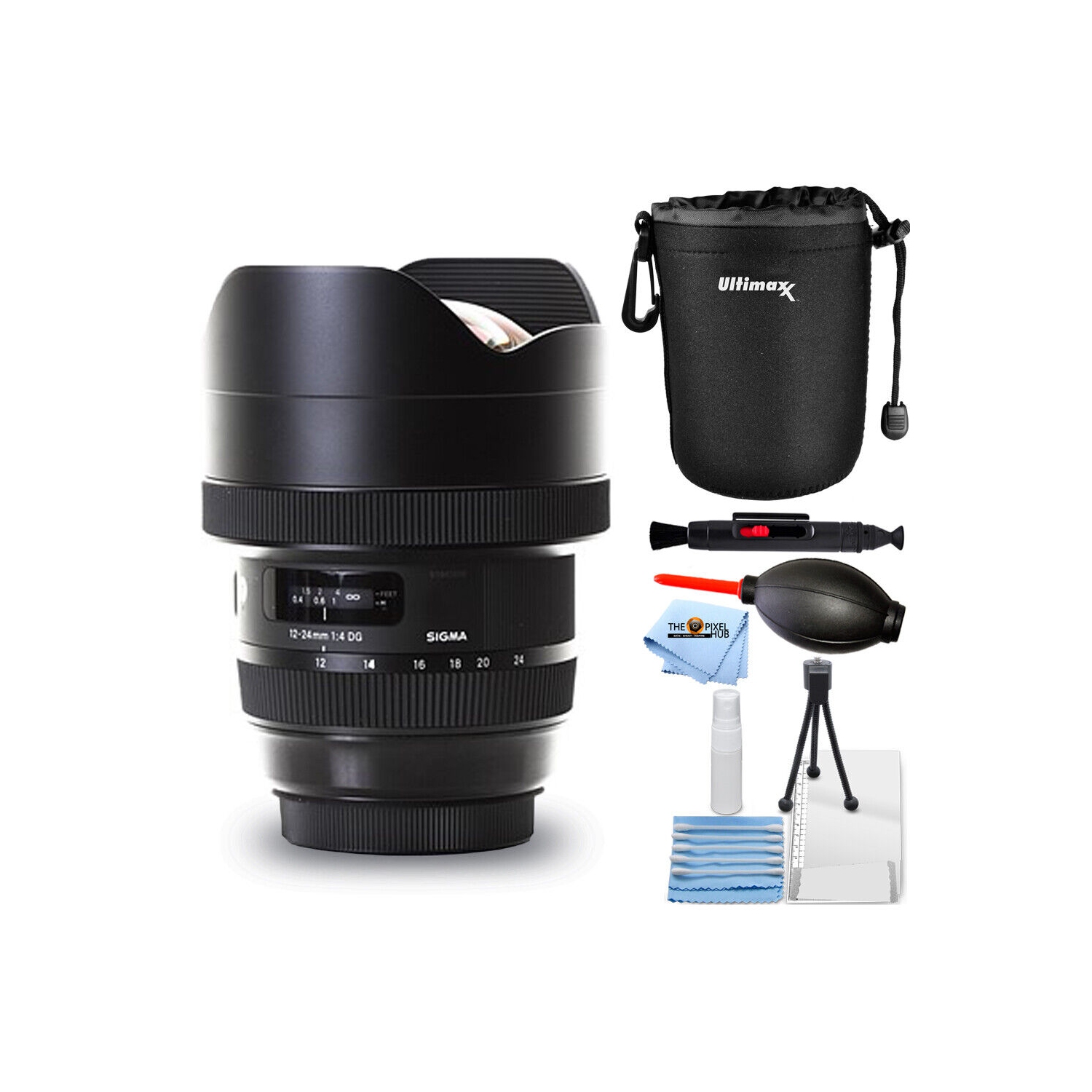 Sigma 12-24mm f/4 DG HSM Art Lens for Nikon F 205955 - Lens Pouch Bundle