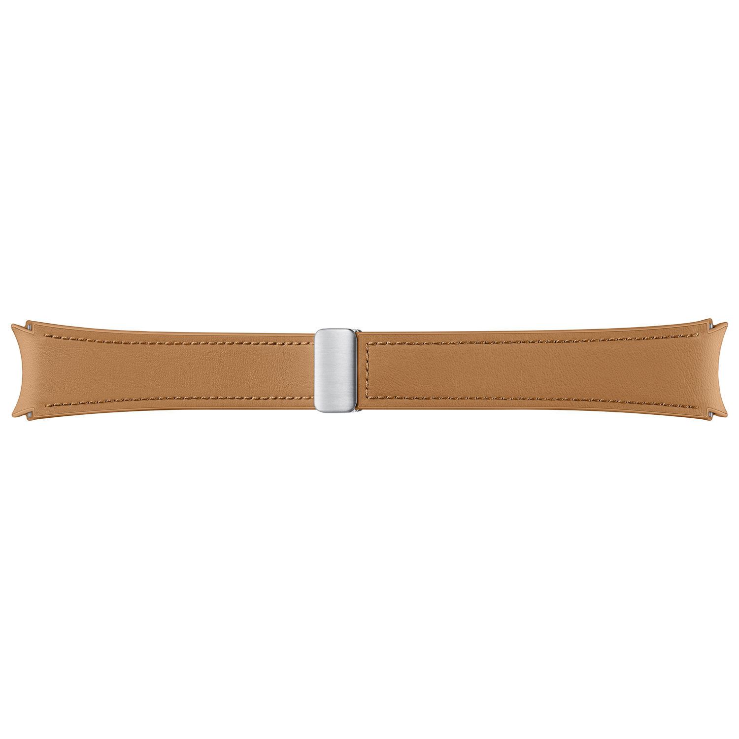 Samsung D-Buckle Bracelet en cuir végétalien pour Galaxy Watch - Petite/Moyenne - Camel
