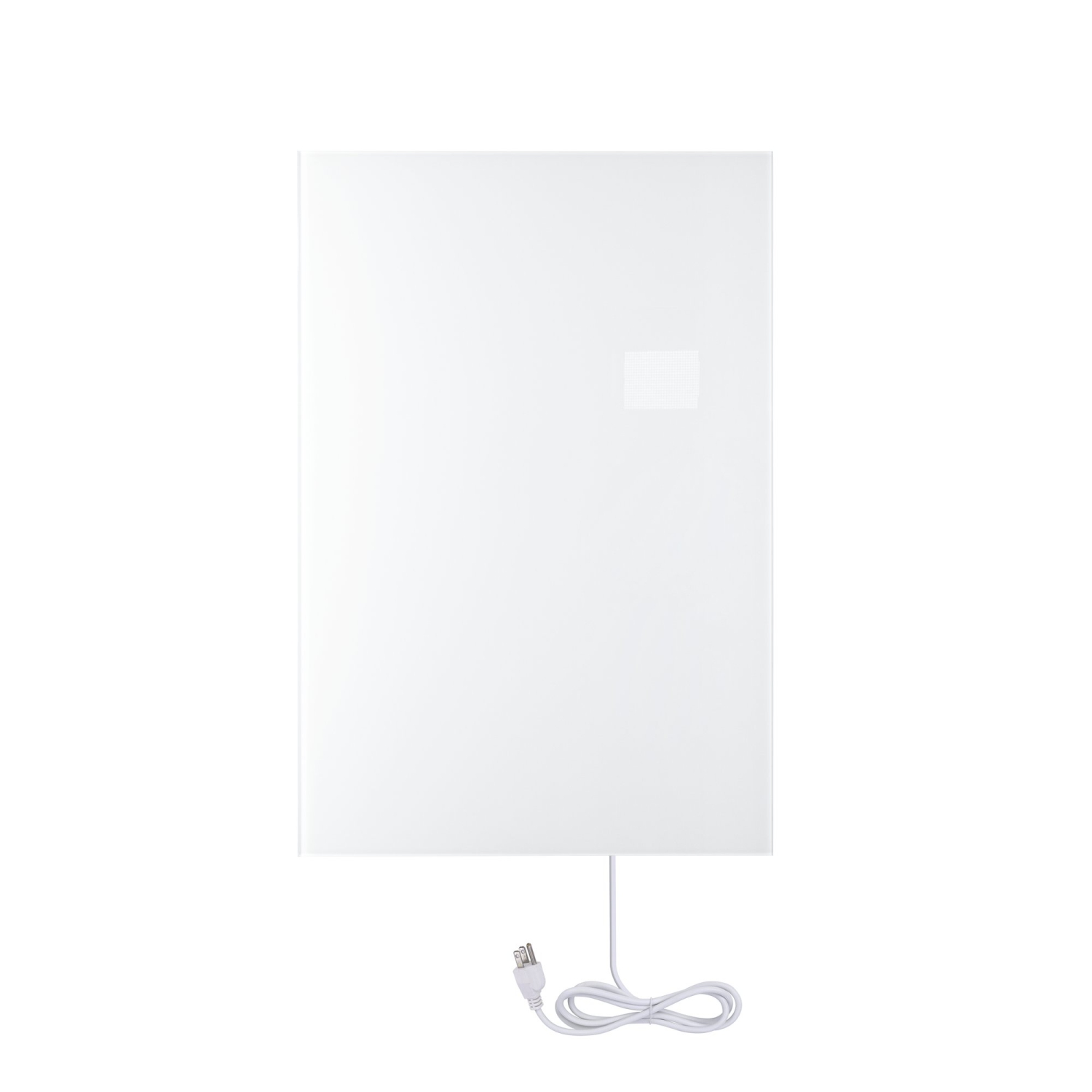 WarmlyYours Ember Glass Infrared Radiant Heat Panel, Plug-In or Hardwired, White, 600W, 35" x 24"