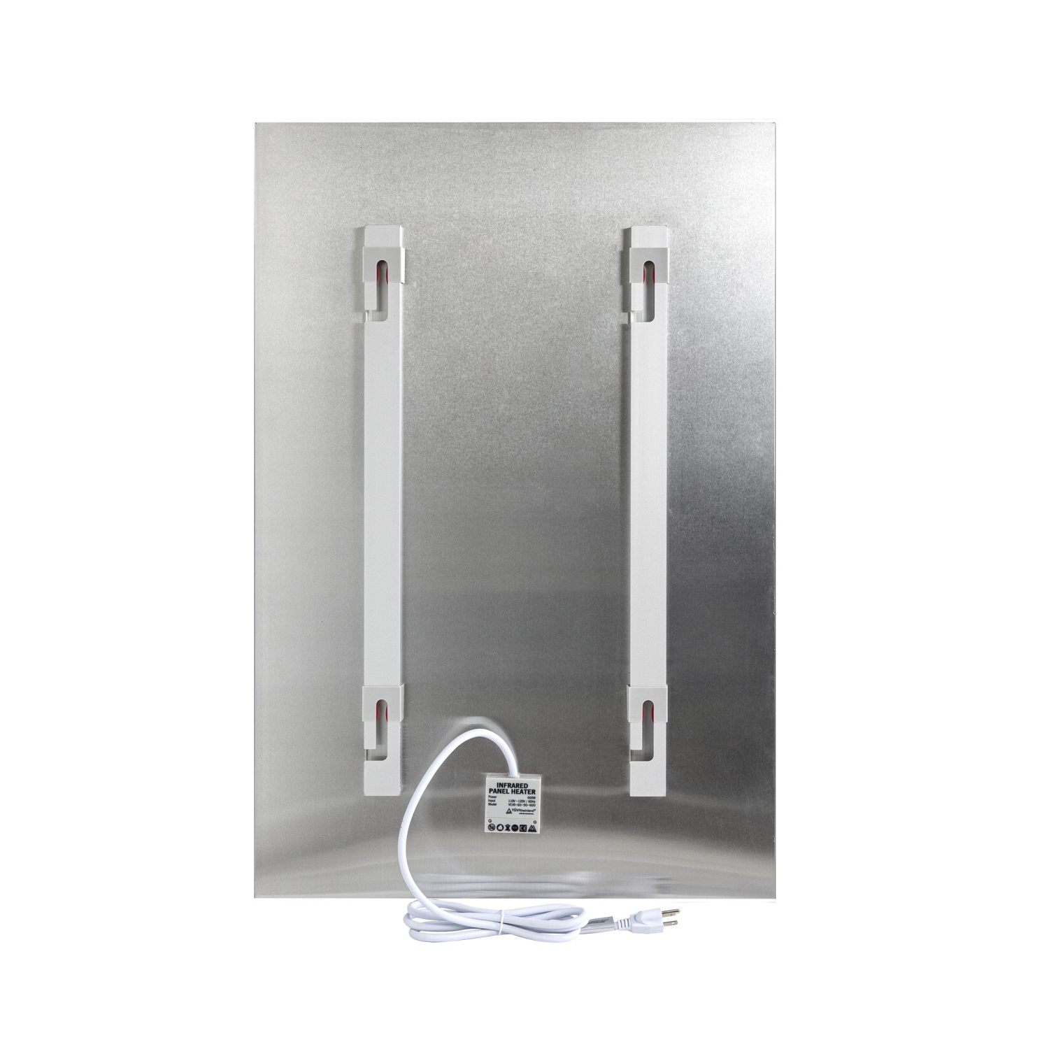 WarmlyYours Ember Glass Infrared Radiant Heat Panel, Plug-In or Hardwired, White, 600W, 35" x 24"