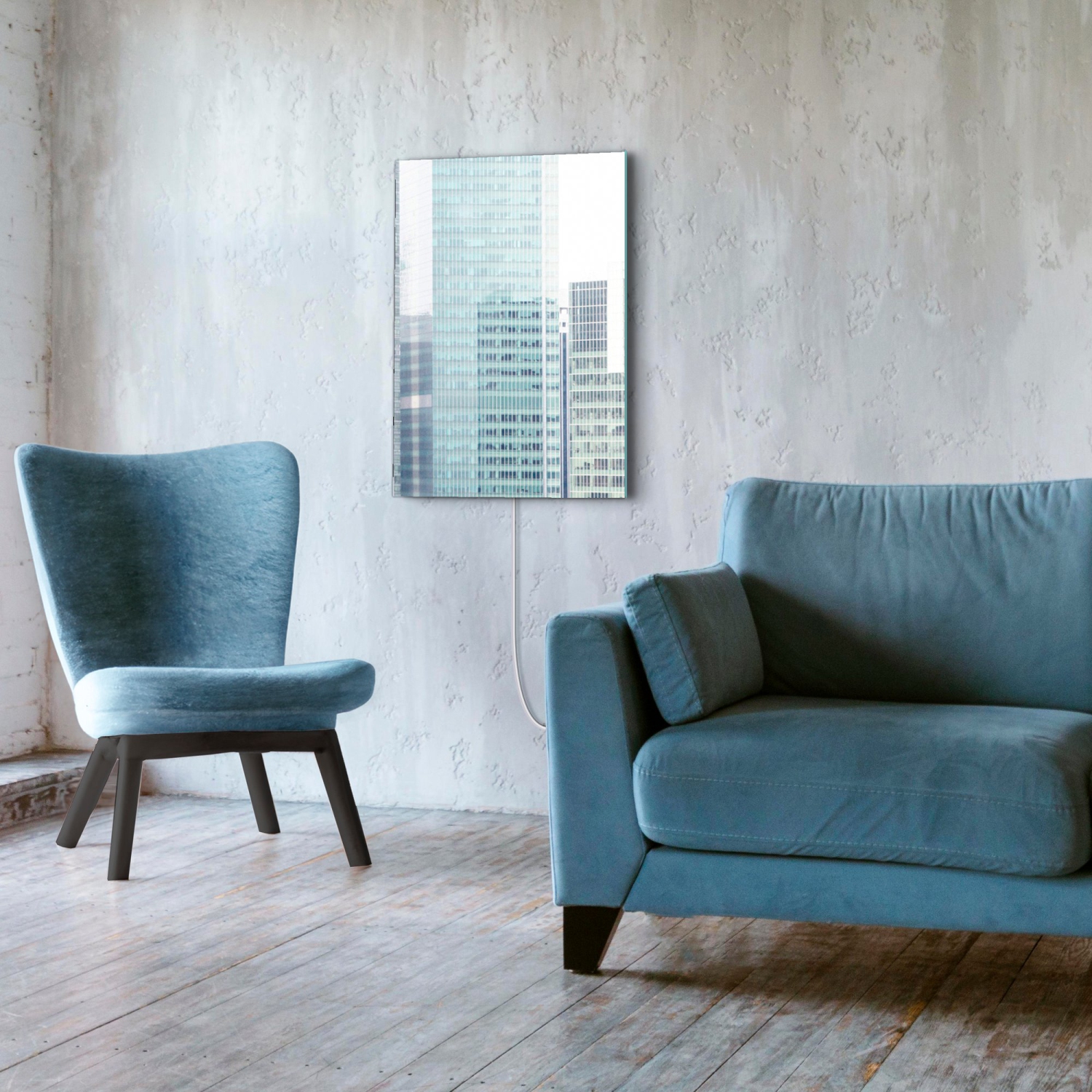 Warmlyours – panneau chauffant infrarouge radiant, enfichable ou câblé, 600 W, 35 x 24 po