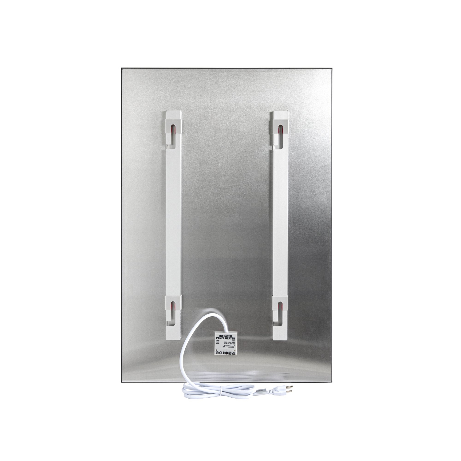 Warmlyours – panneau chauffant infrarouge en verre Ember, noir, enfichable ou câblé, 600&nbsp;W, 35 x 24 po