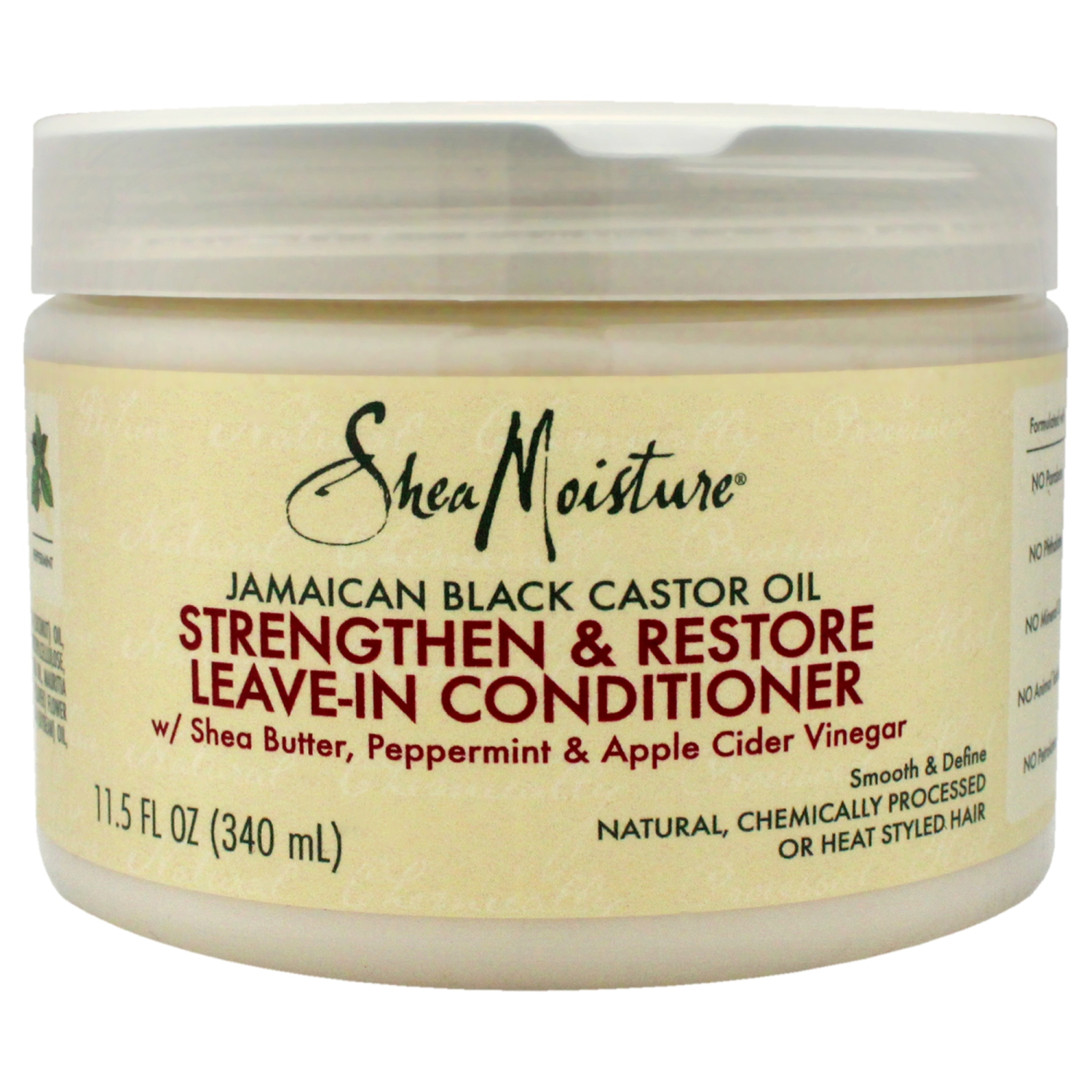 Revitalisant sans rinçage à l'huile de Castor noir jamaïcain Solidifier and Grow par Shea Moisture pour unisexe - revitalisant 11,5&nbsp;oz