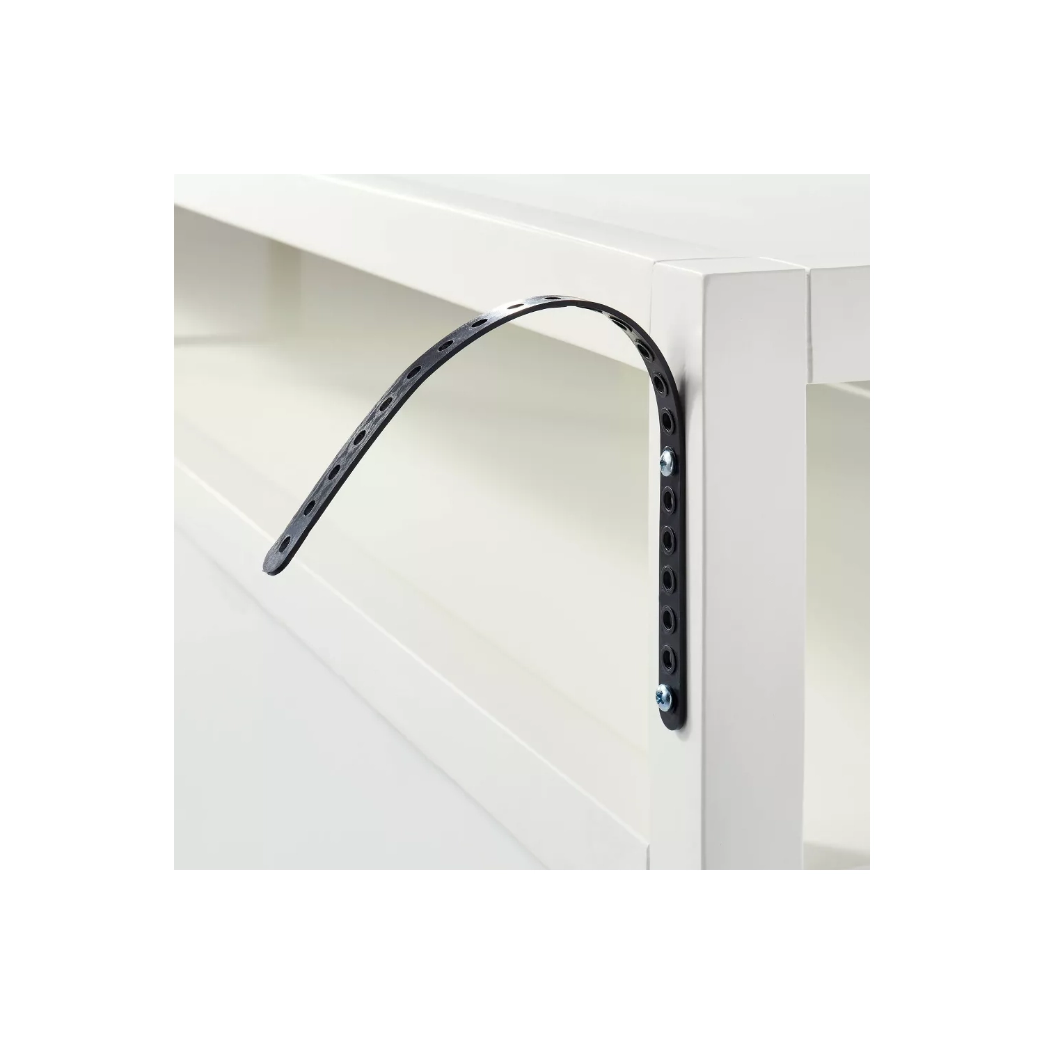 Meuble à porte en caned de Springville pour téléviseur de 72 po et moins - Blanc