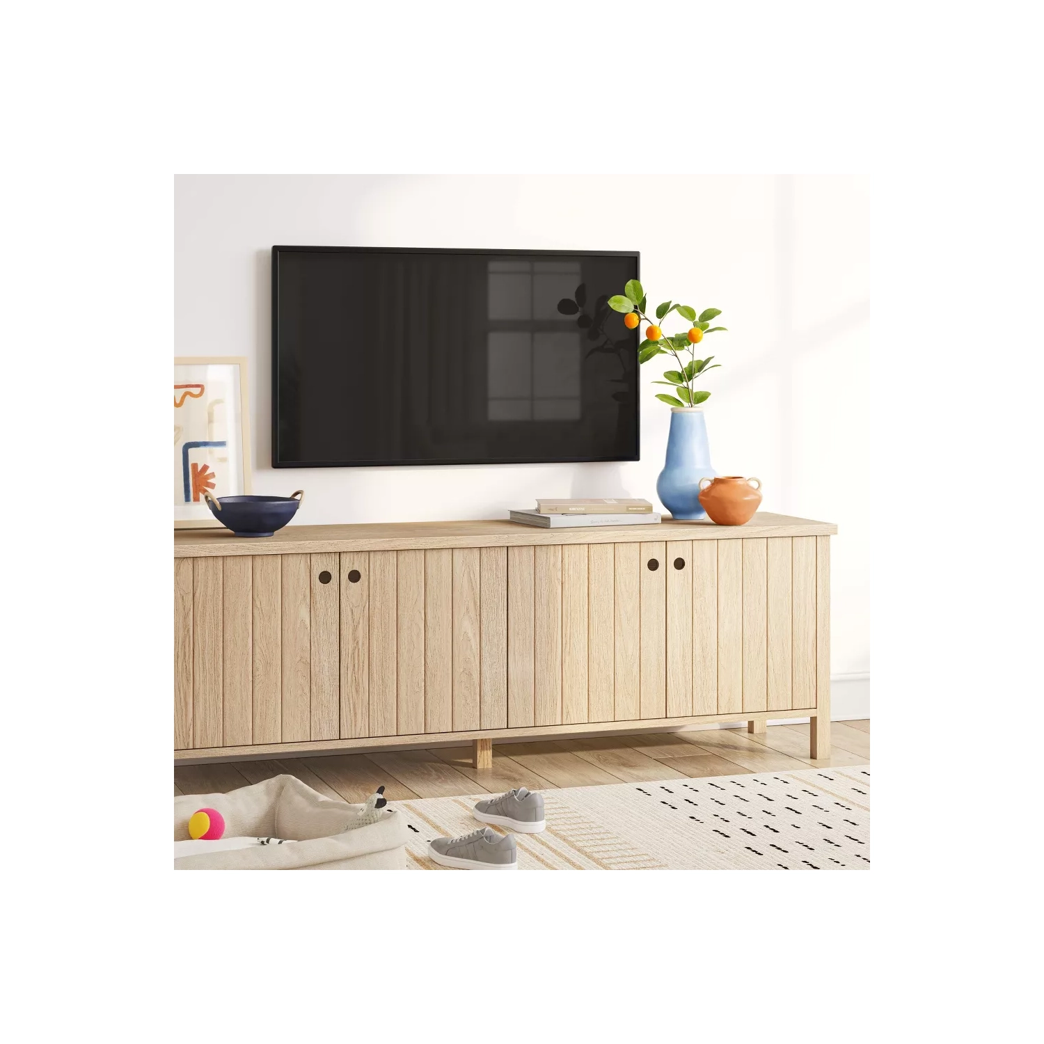 Meuble à planches de Livingstone pour téléviseur de 69 po ou moins, fini naturel