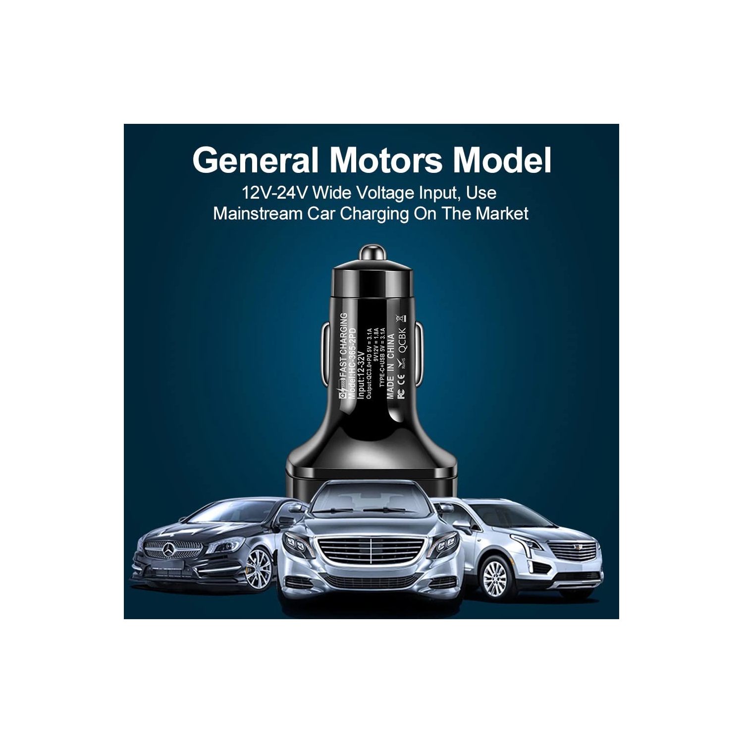 2 PACK of TEDLIN USB PD 4 ports Car Charger Type C Fast Charging Mobile Phone Charger for Car USB C Quick Charge 3.0 Tablet Car Lighter Chargers QC