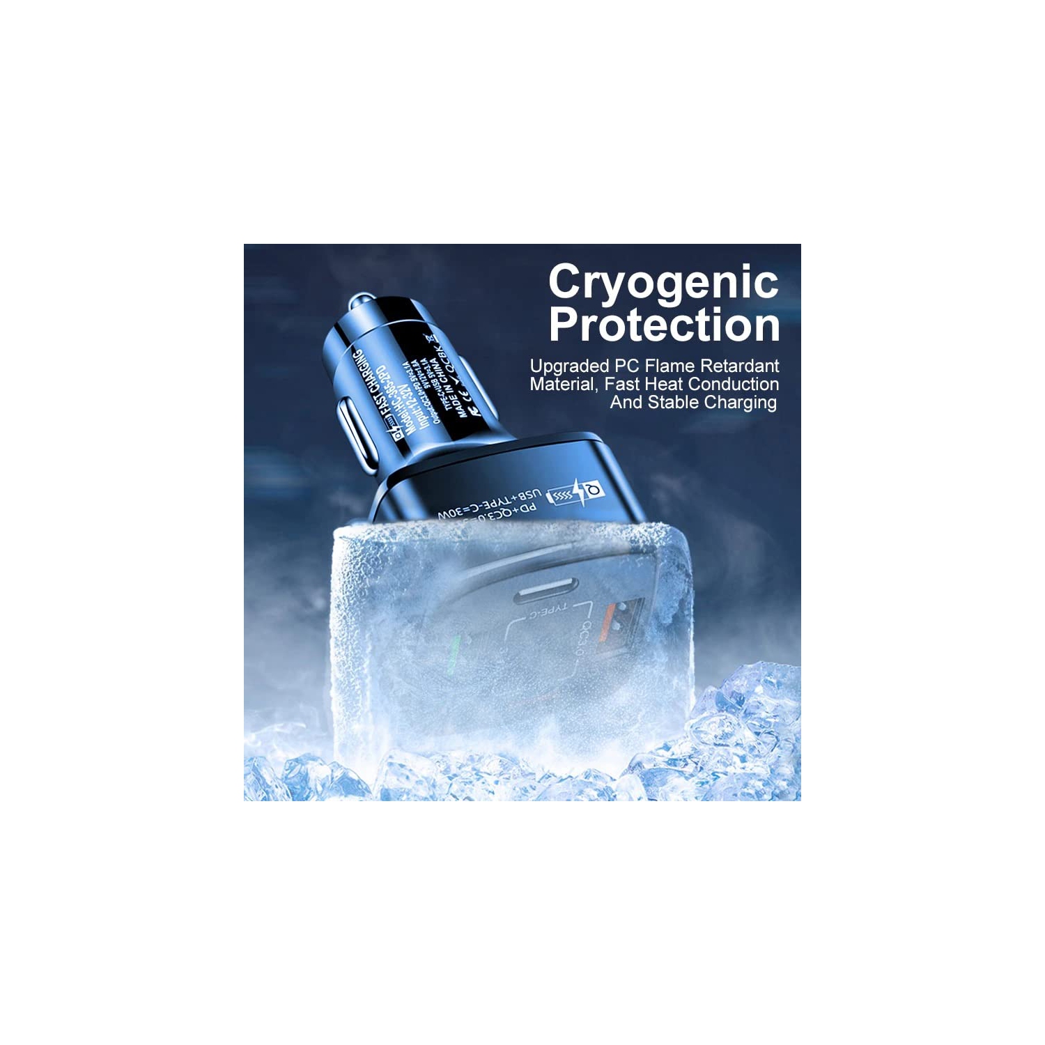 2 PACK of TEDLIN USB PD 4 ports Car Charger Type C Fast Charging Mobile Phone Charger for Car USB C Quick Charge 3.0 Tablet Car Lighter Chargers QC